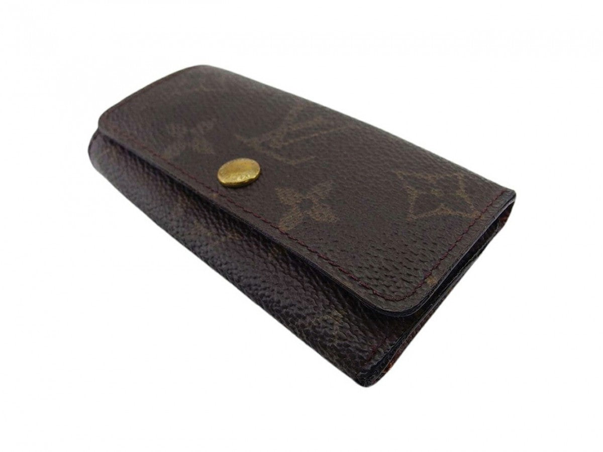 LOUIS VUITTON Key case Key holder  M62631 Brown beige gold Multicles4