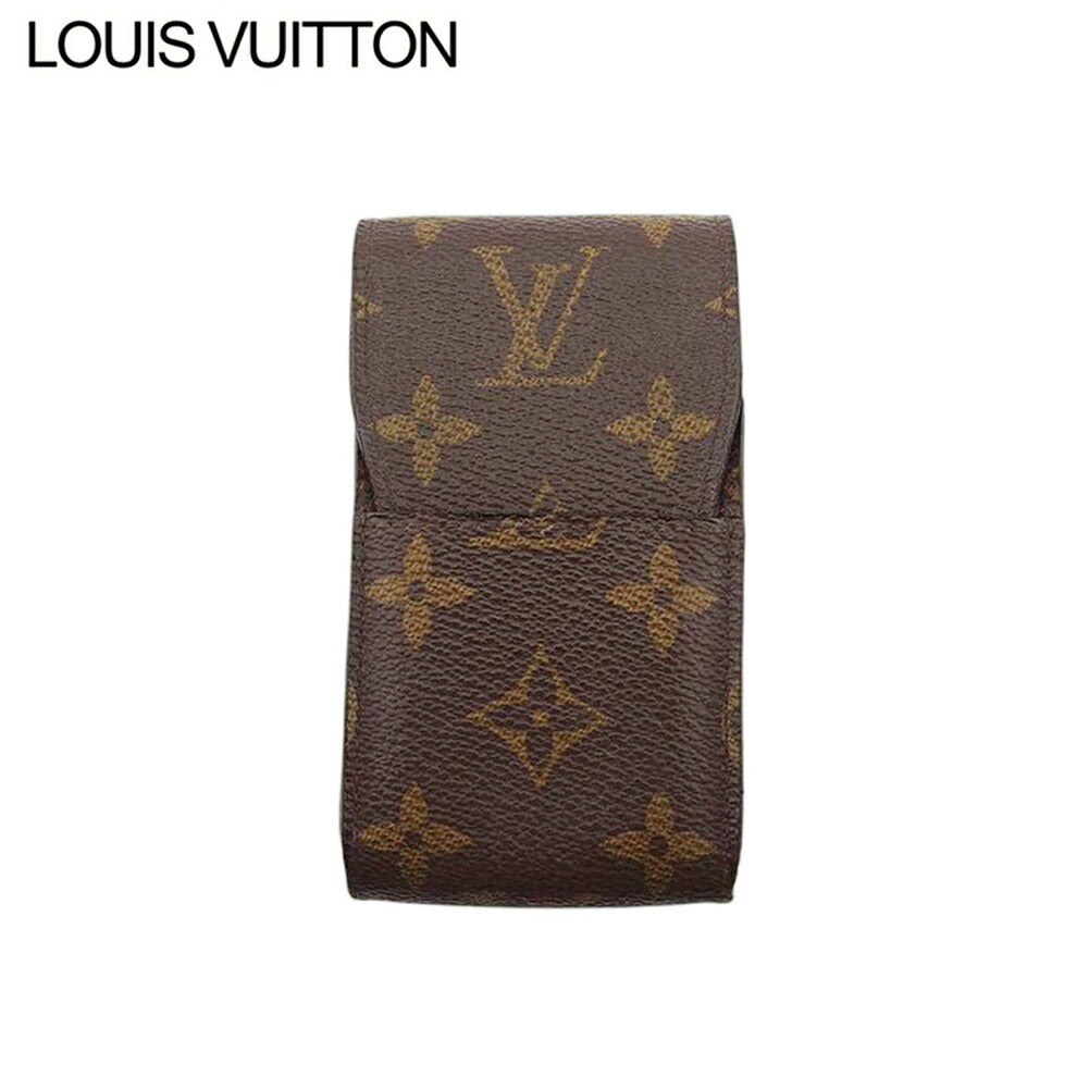 LOUIS VUITTON Cigarette case M63024 Monogram canvas Brown beige Etui cigarette