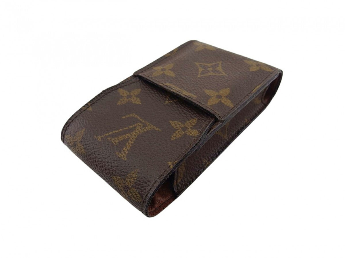 LOUIS VUITTON Cigarette case M63024 Monogram canvas Brown beige Etui cigarette