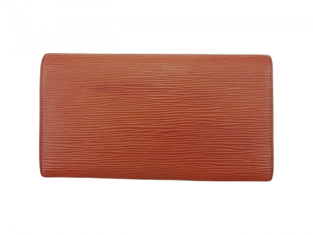 LOUIS VUITTON Long Wallet Purse light brown Pochette Porto MonÃ©credi
