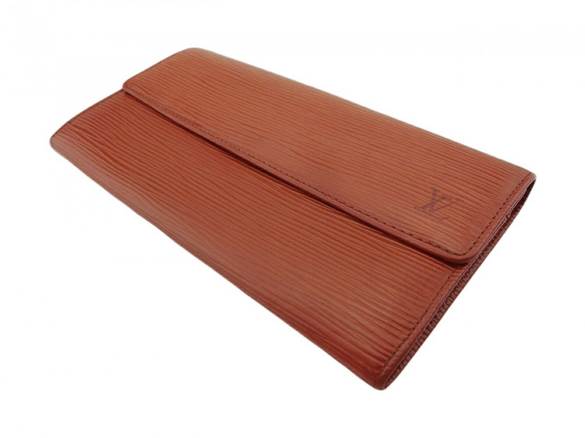 LOUIS VUITTON Long Wallet Purse light brown Pochette Porto MonÃ©credi