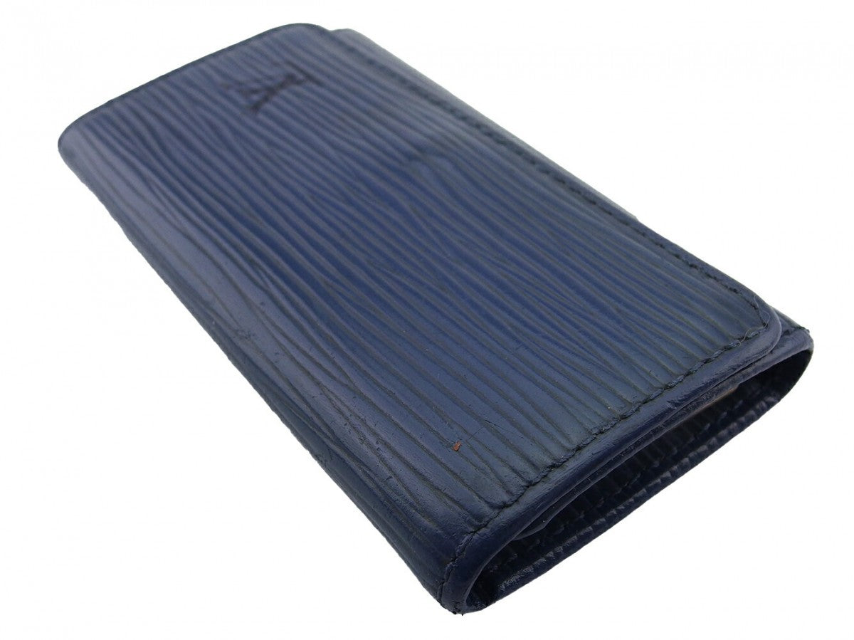 LOUIS VUITTON Key case Key holder  M6382G Blue silver Multicles4