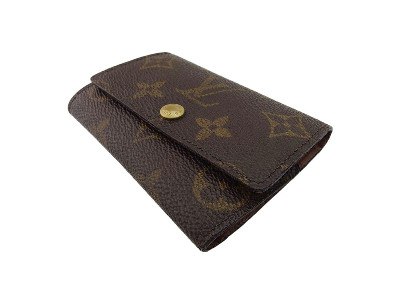 LOUIS VUITTON Key case Key holder  M62630 Brown beige gold Multicles6