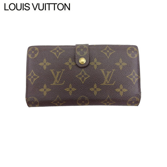 LOUIS VUITTON Long Wallet Purse T61217 Brown beige gold North America exclusive Continental Clutch