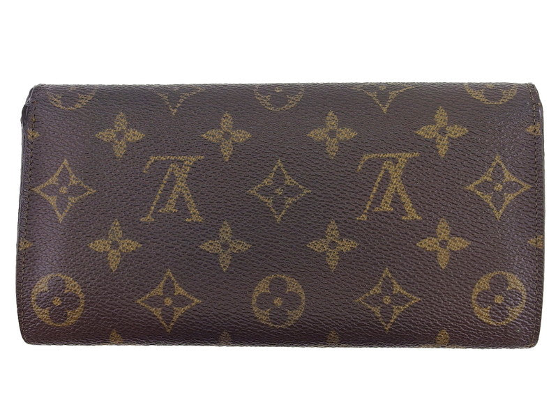 LOUIS VUITTON Long Wallet Purse M61724 Brown beige Pochette Porto MonÃ©credi