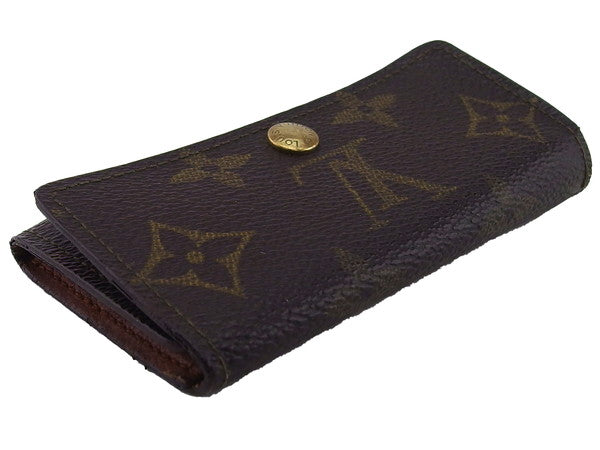 LOUIS VUITTON Key case Key holder  M62631 Dark brown x beige Multicles4