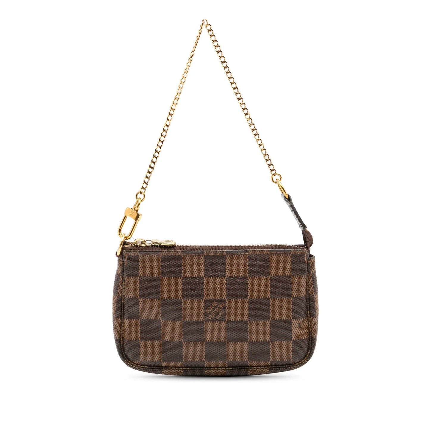 Brown Louis Vuitton Damier Ebene Mini Pochette Accessoires Handbag