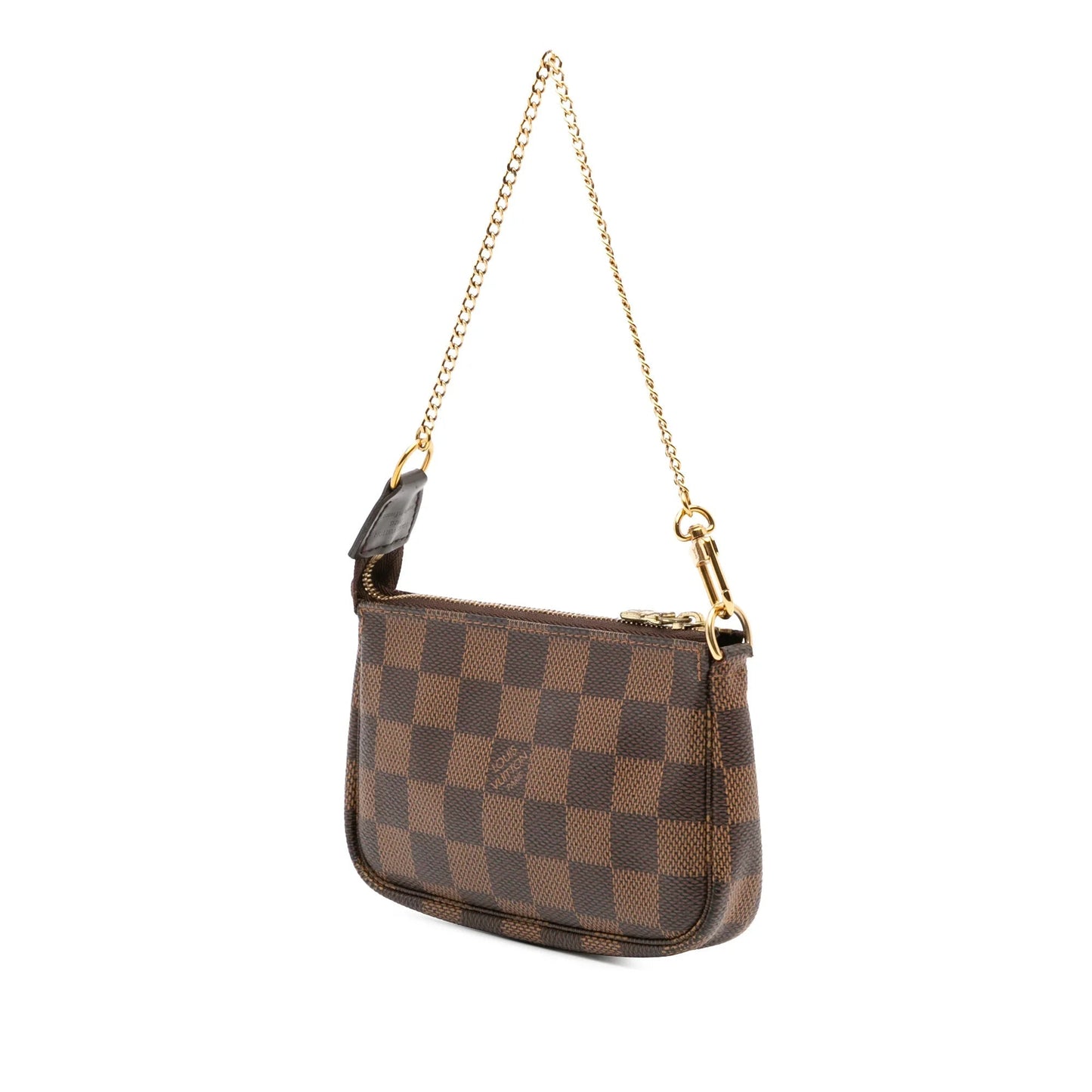 Brown Louis Vuitton Damier Ebene Mini Pochette Accessoires Handbag