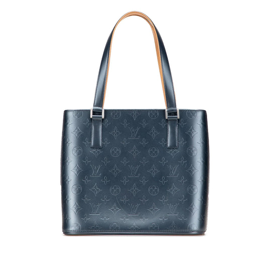 Blue Louis Vuitton Monogram Mat Stockton Tote Bag