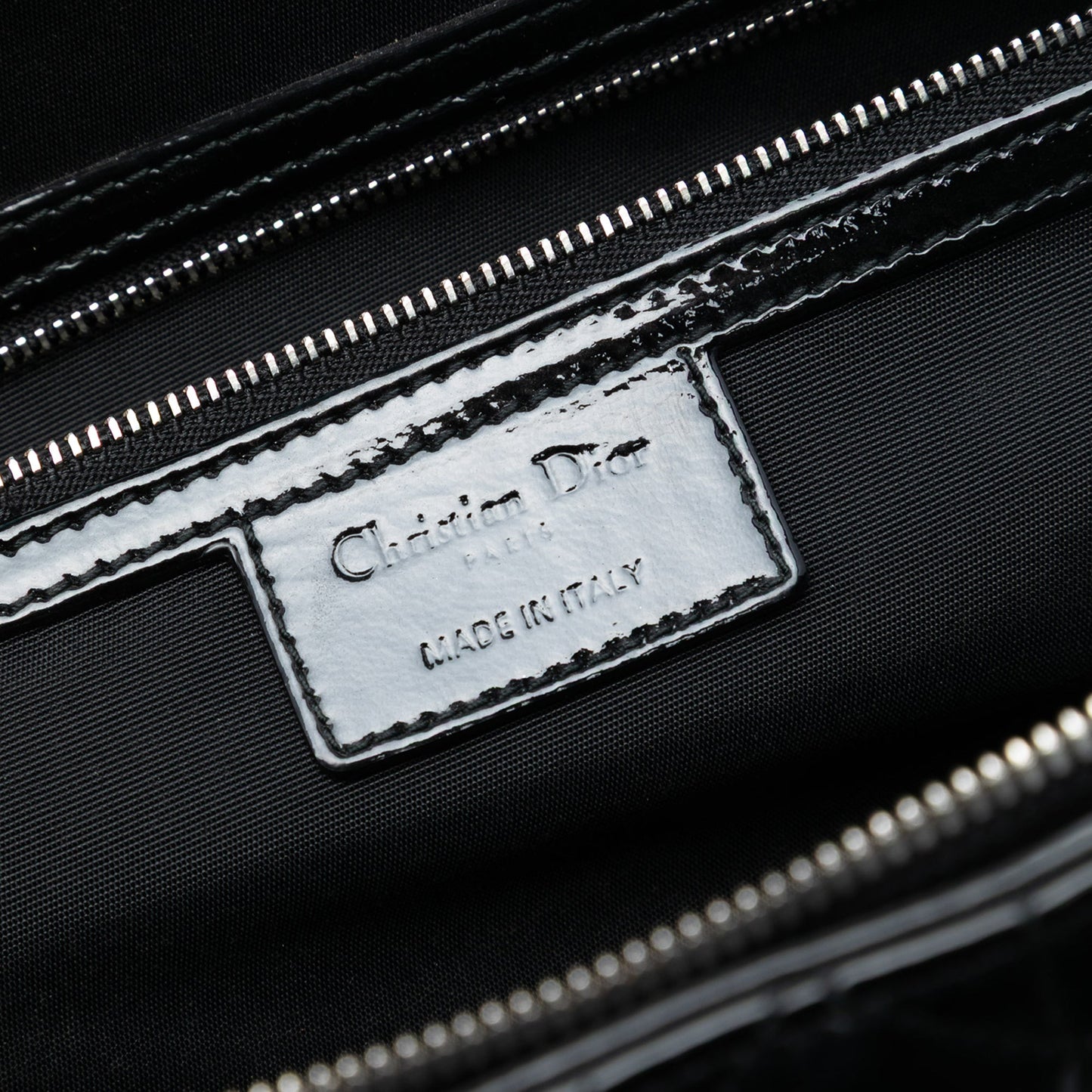 Black Dior Large Patent Cannage Lady Dior Soft Shopping Tote