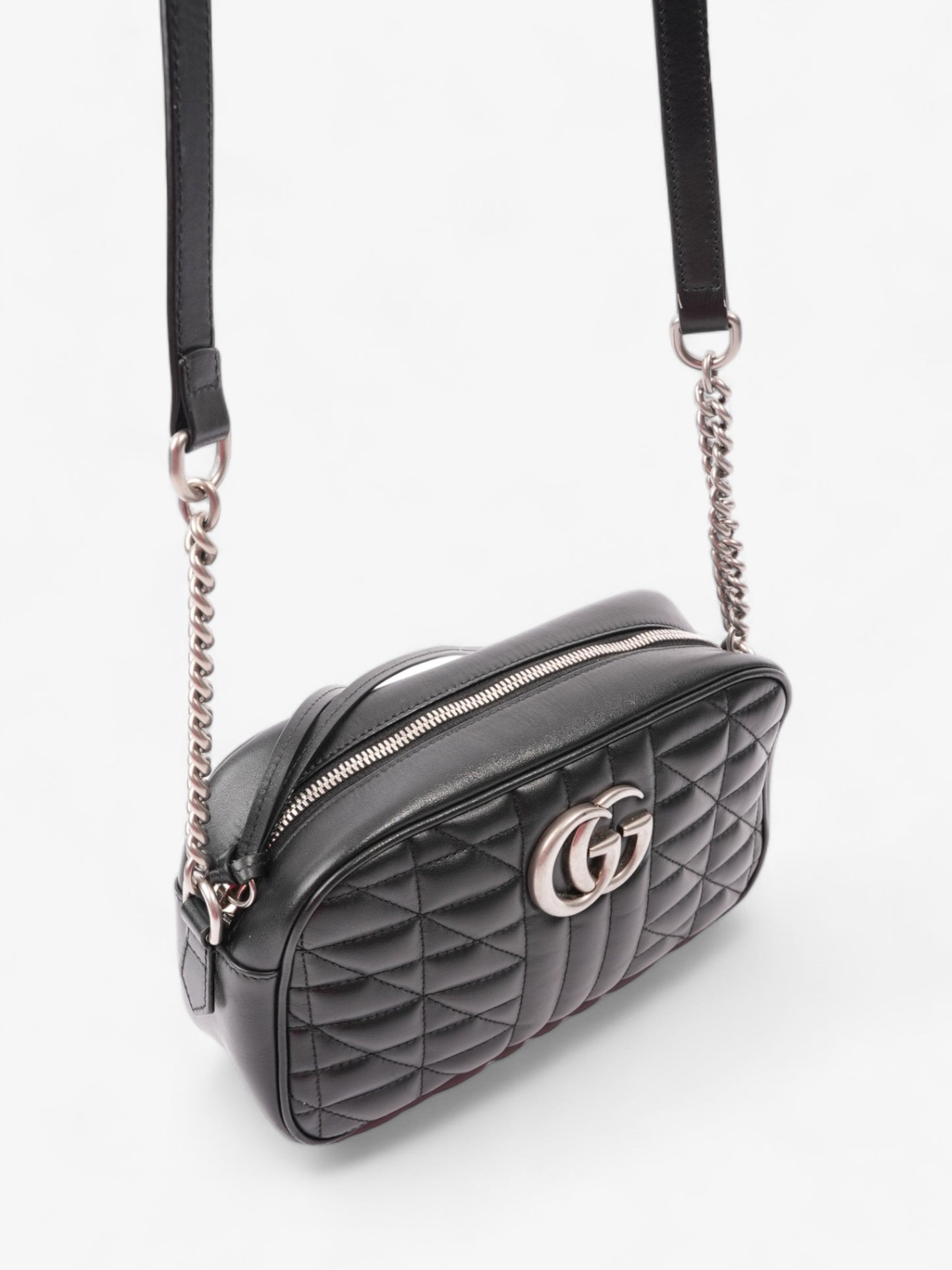 Gucci Marmont cross body Black Matelasse Leather Small