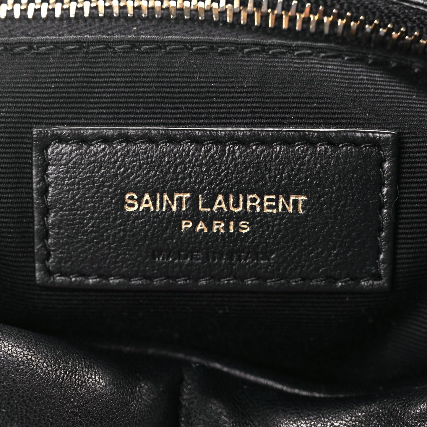 Saint Laurent Lambskin Quilted Small Loulou Puffer Monogram Chain Satchel Black