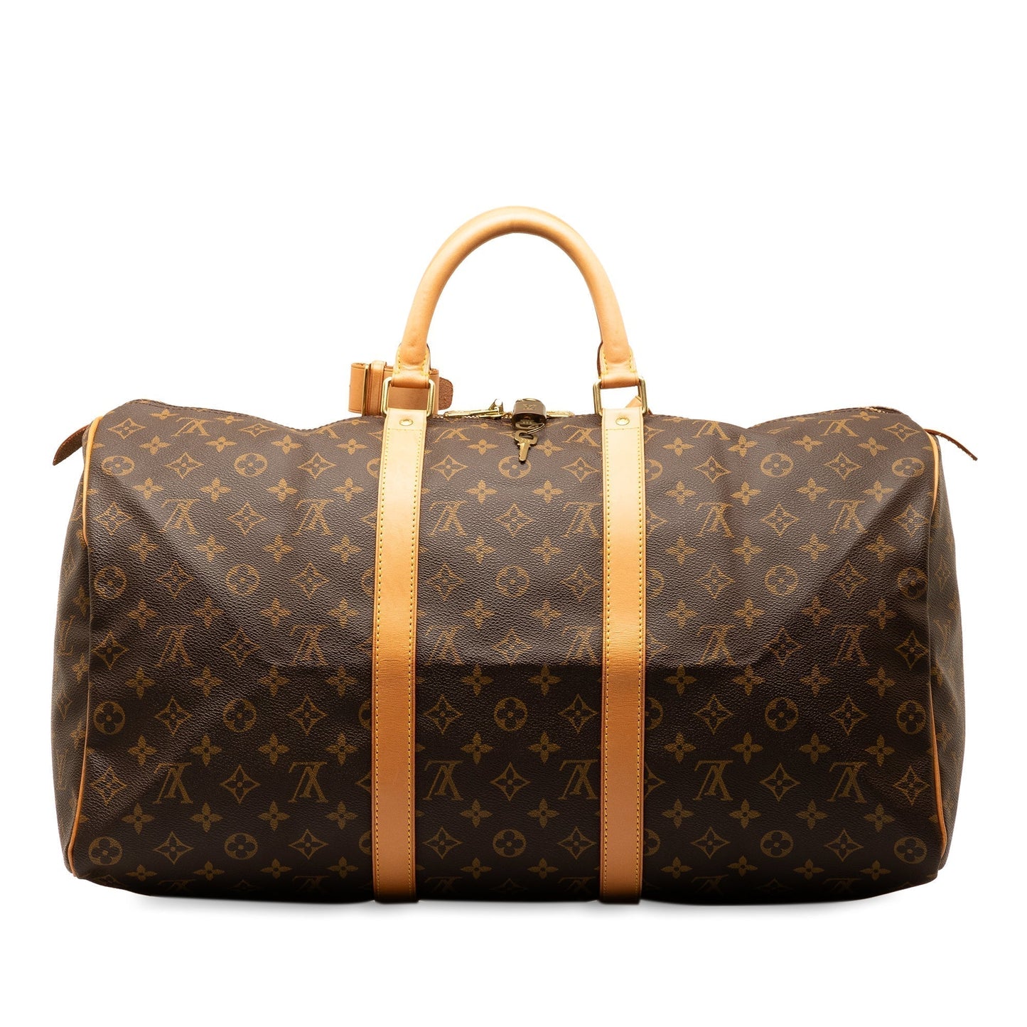 Brown Louis Vuitton Monogram Keepall 50 Travel Bag
