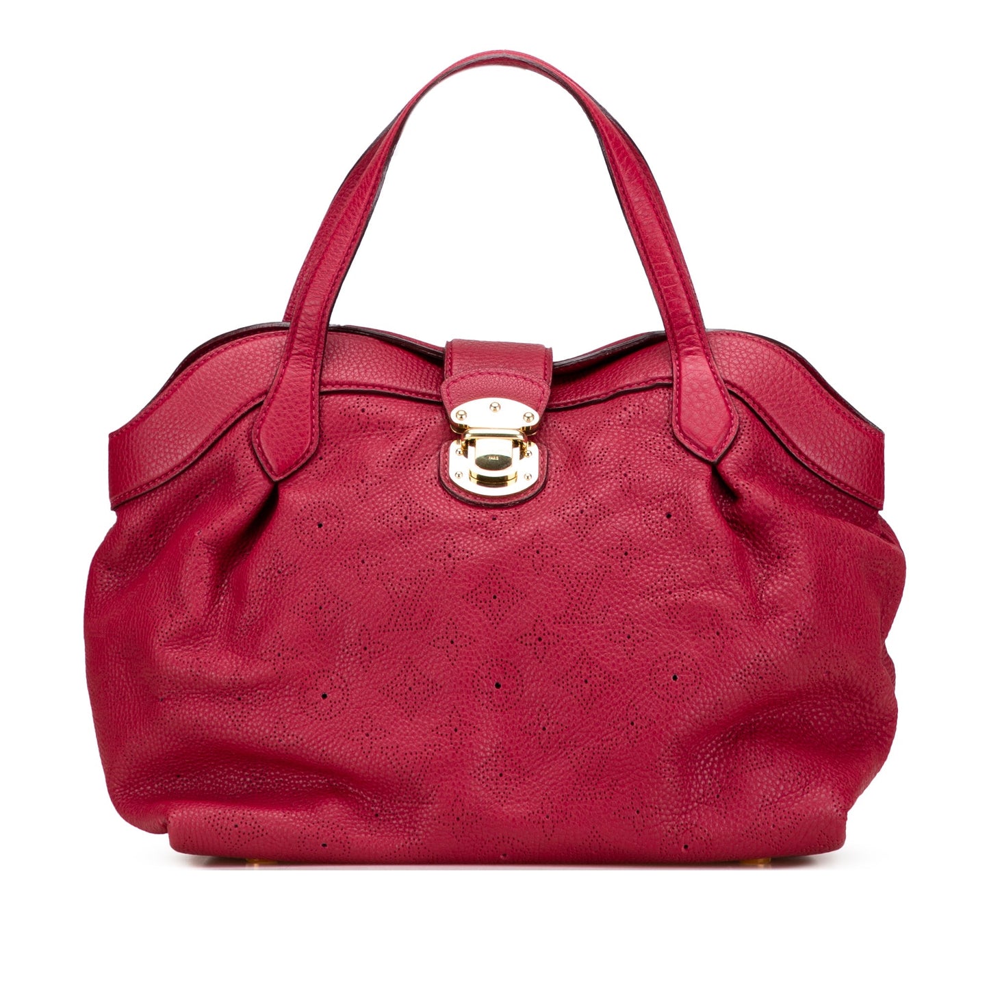 Red Louis Vuitton Monogram Mahina Cirrus PM Handbag