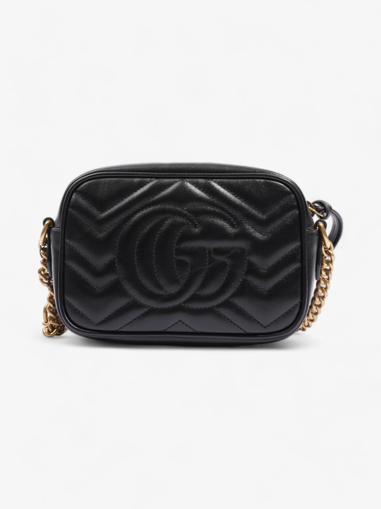 Gucci GG Marmont Black Matelasse Leather Mini
