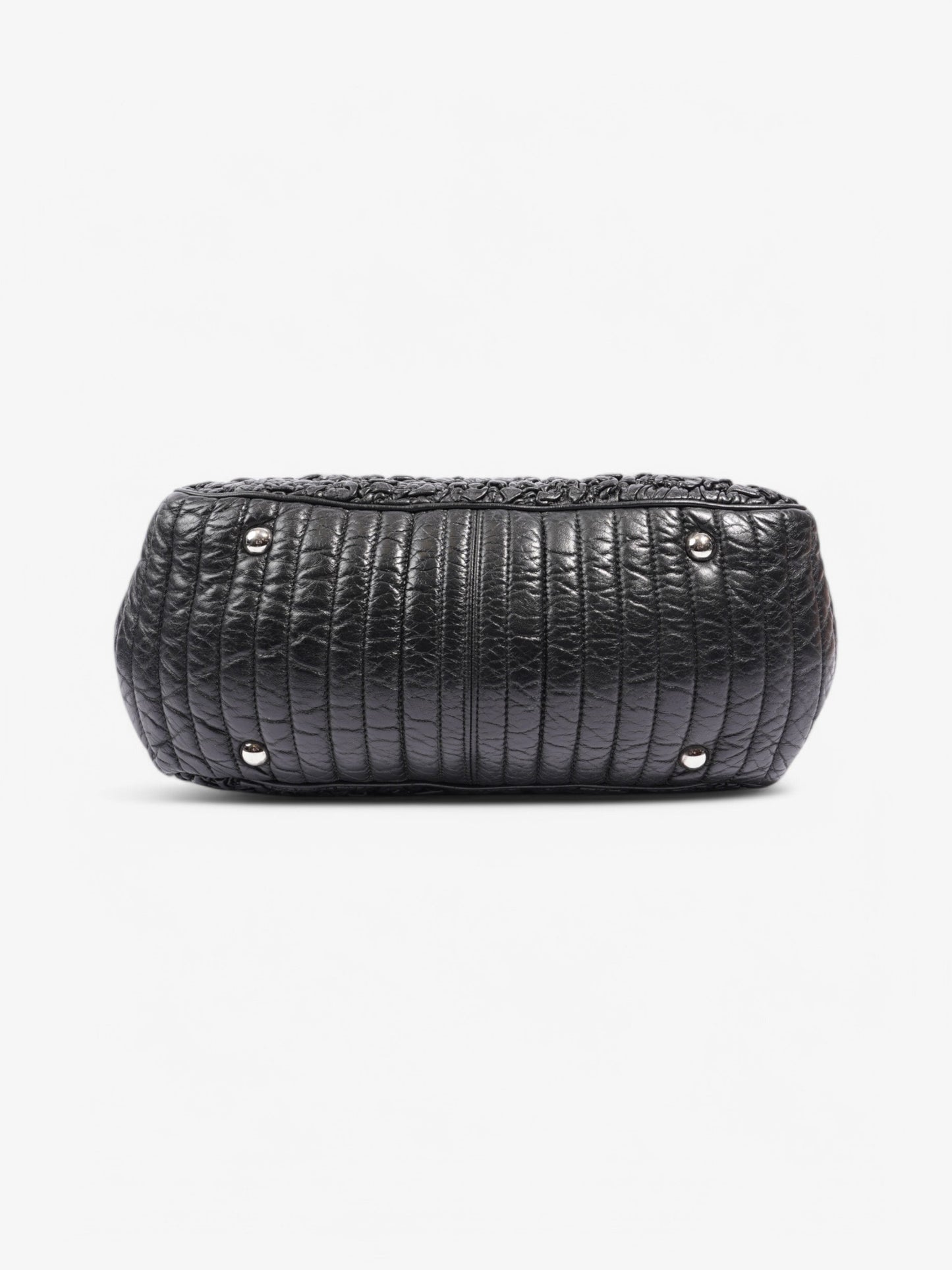 Chanel Astrakhan Shopping Bag Black Lambskin Leather