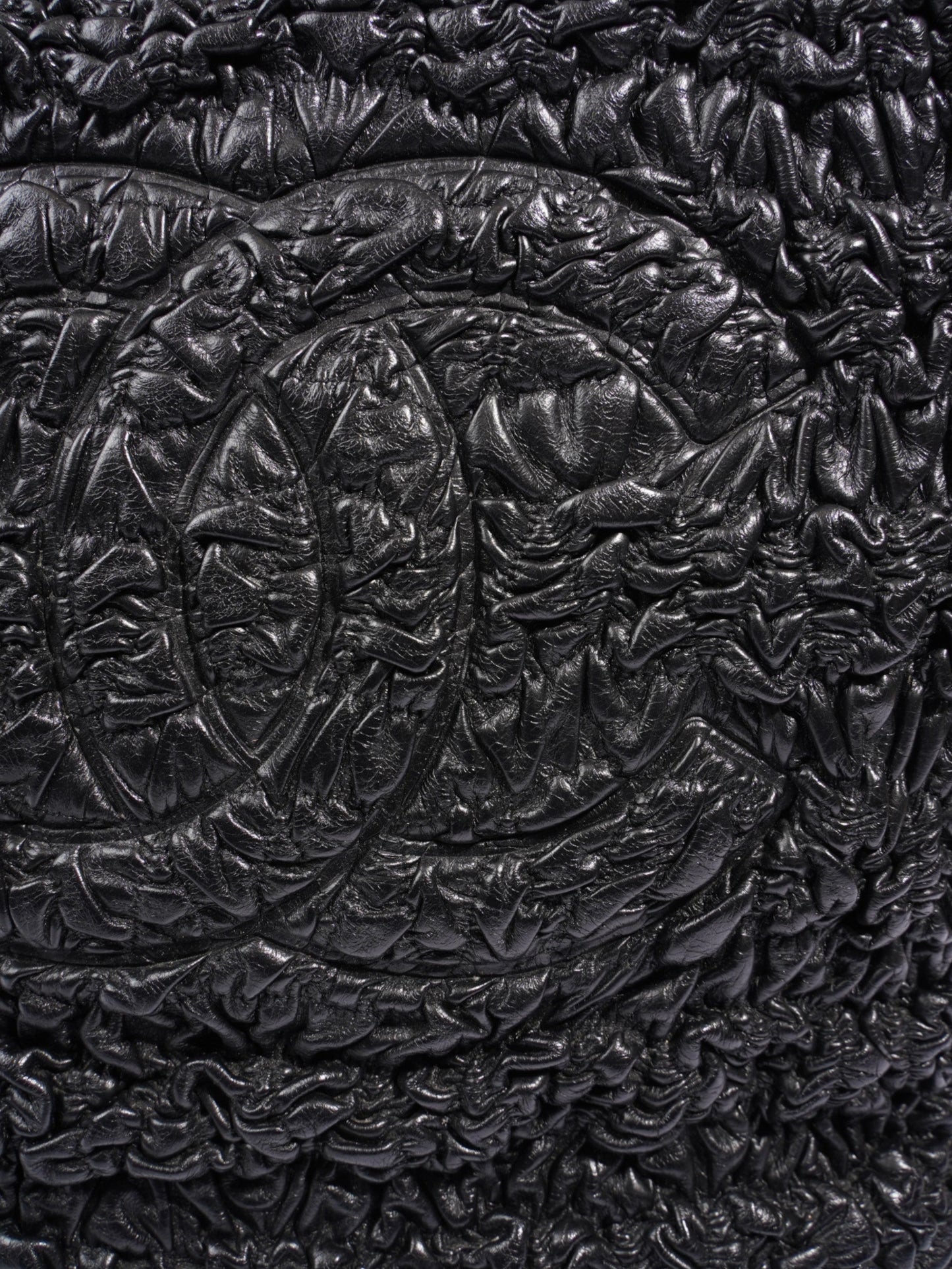 Chanel Astrakhan Shopping Bag Black Lambskin Leather