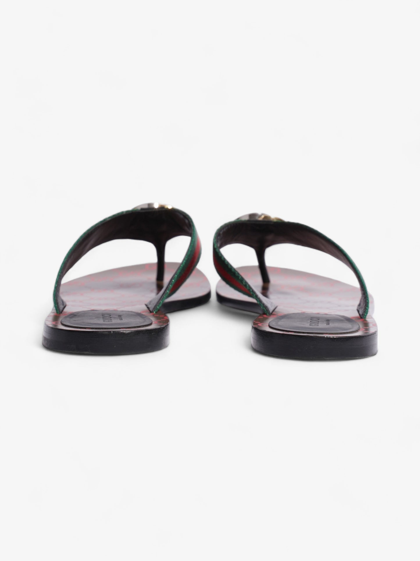 Gucci GG Thong Web Sandal Red / Green Canvas EU 39 UK 6