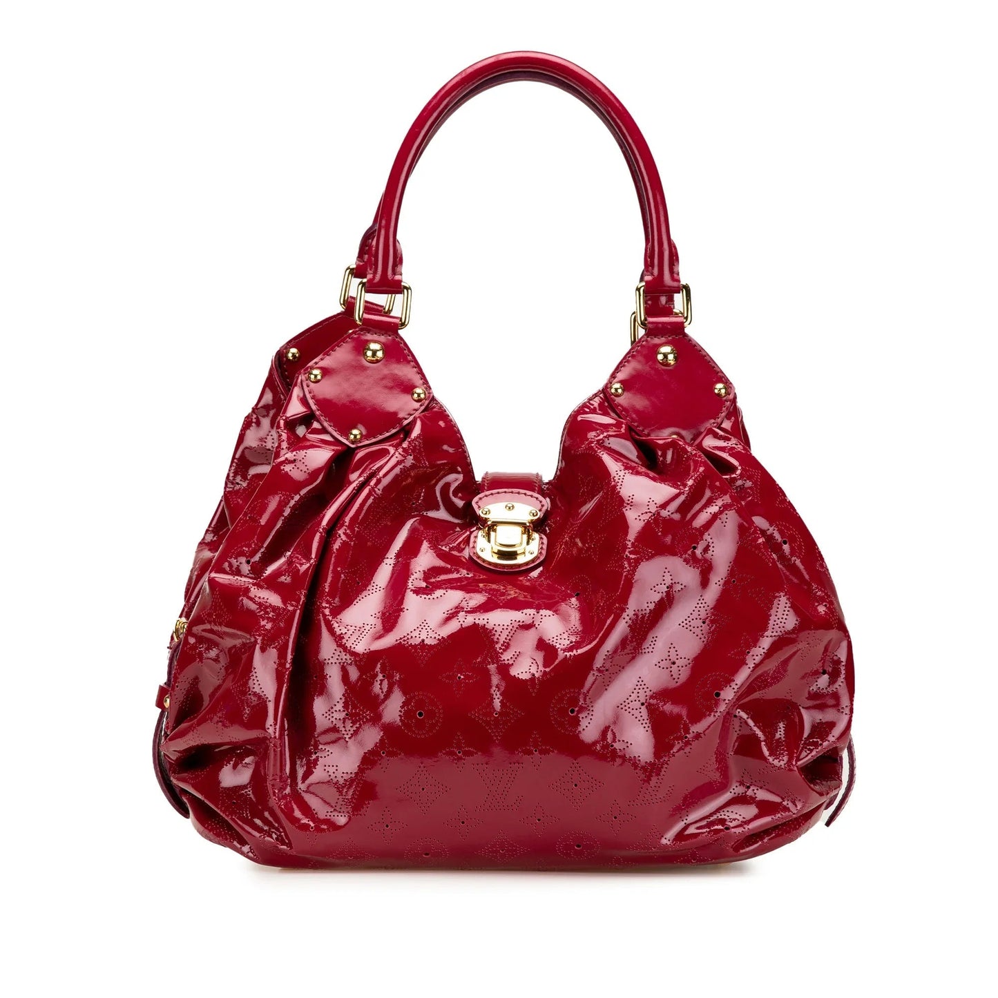 Red Louis Vuitton Monogram Vernis Mahina Surya L Hobo Bag