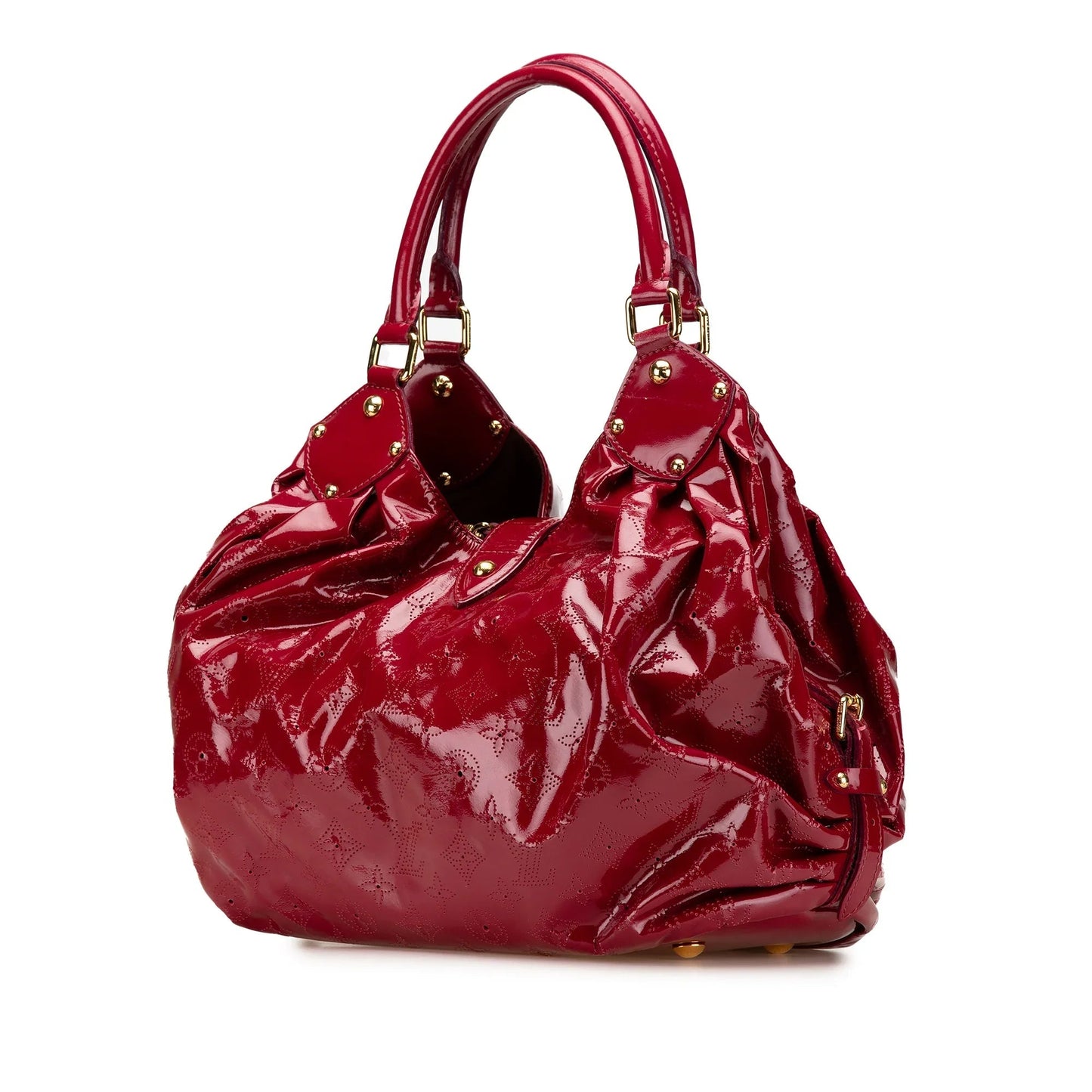 Red Louis Vuitton Monogram Vernis Mahina Surya L Hobo Bag