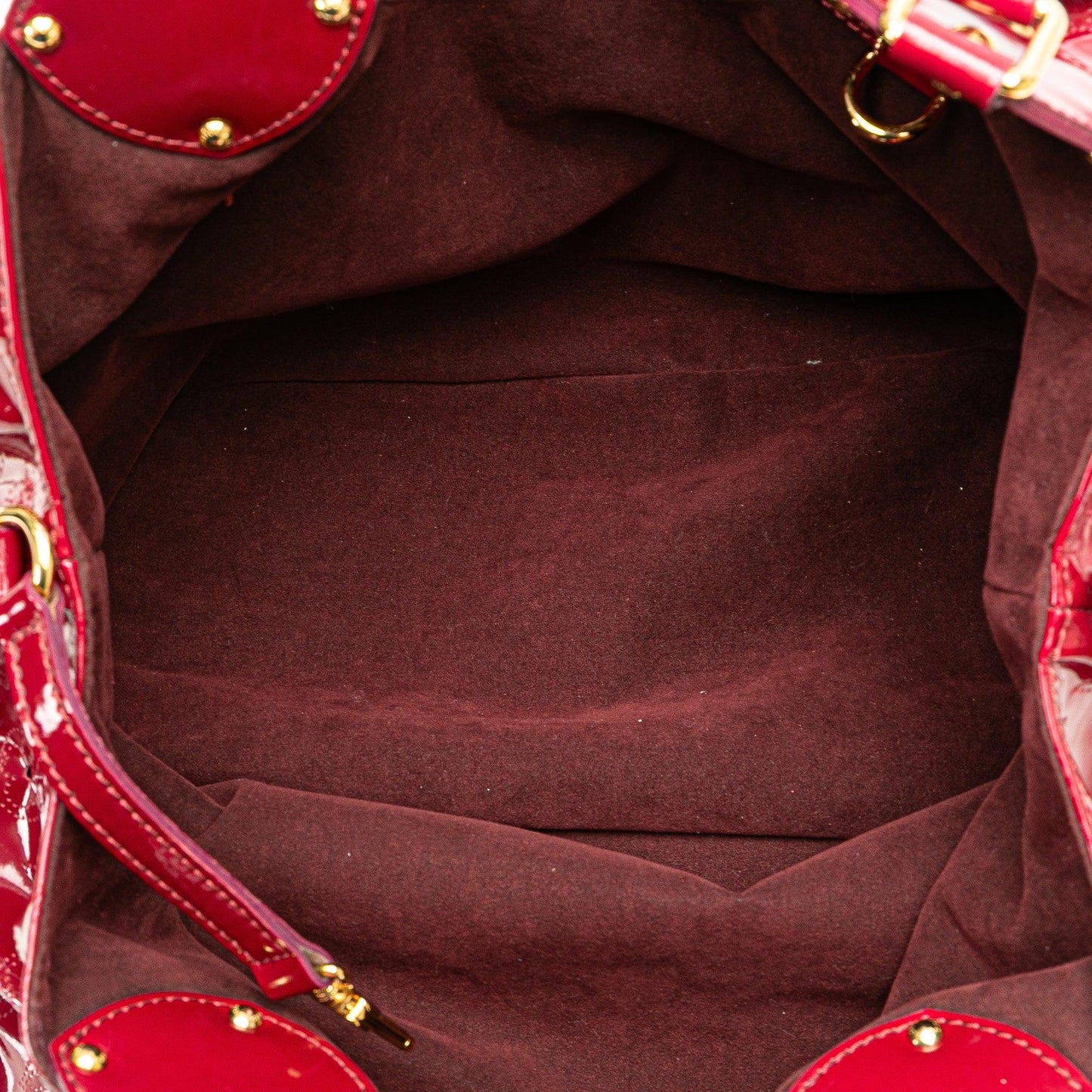 Red Louis Vuitton Monogram Vernis Mahina Surya L Hobo Bag