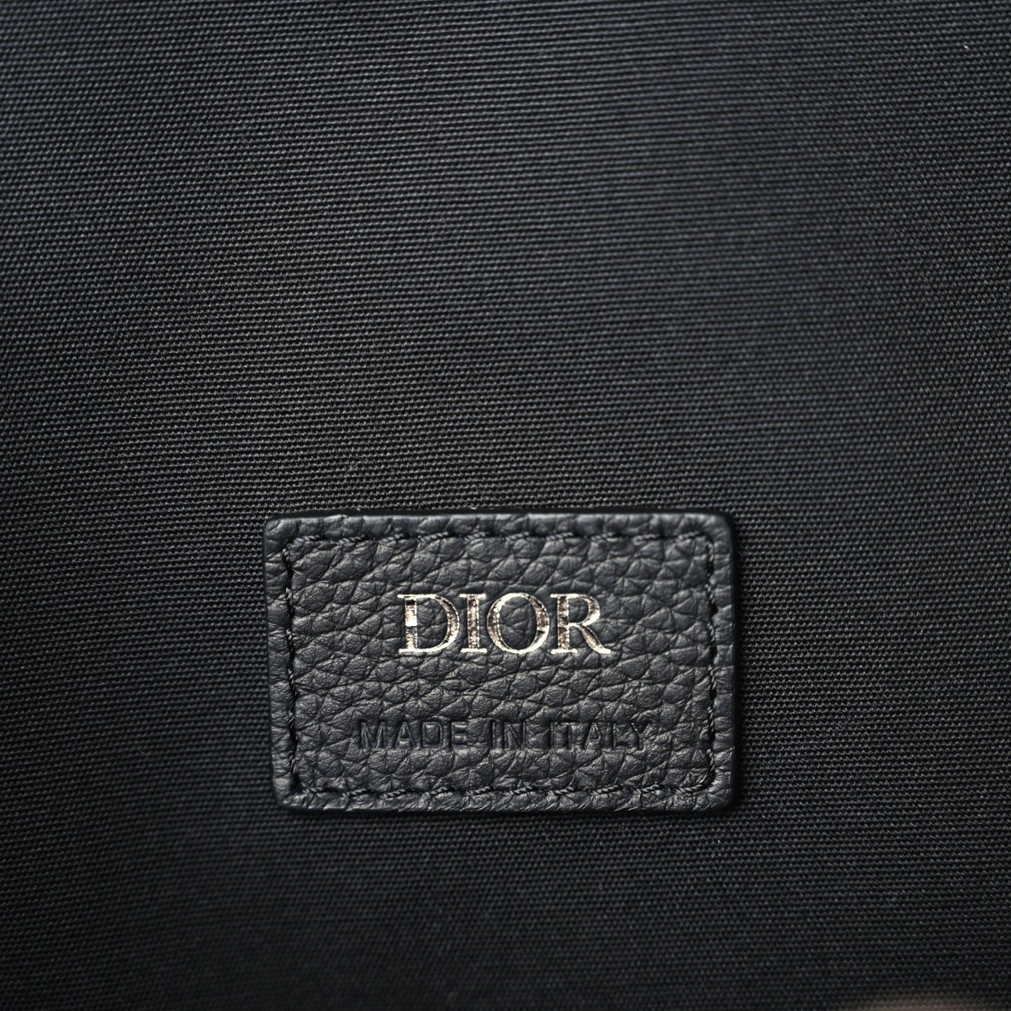 Christian Dior Oblique Jacquard Grained Calfskin Drawstring Saddle Backpack Beige Black Oblique Monogram