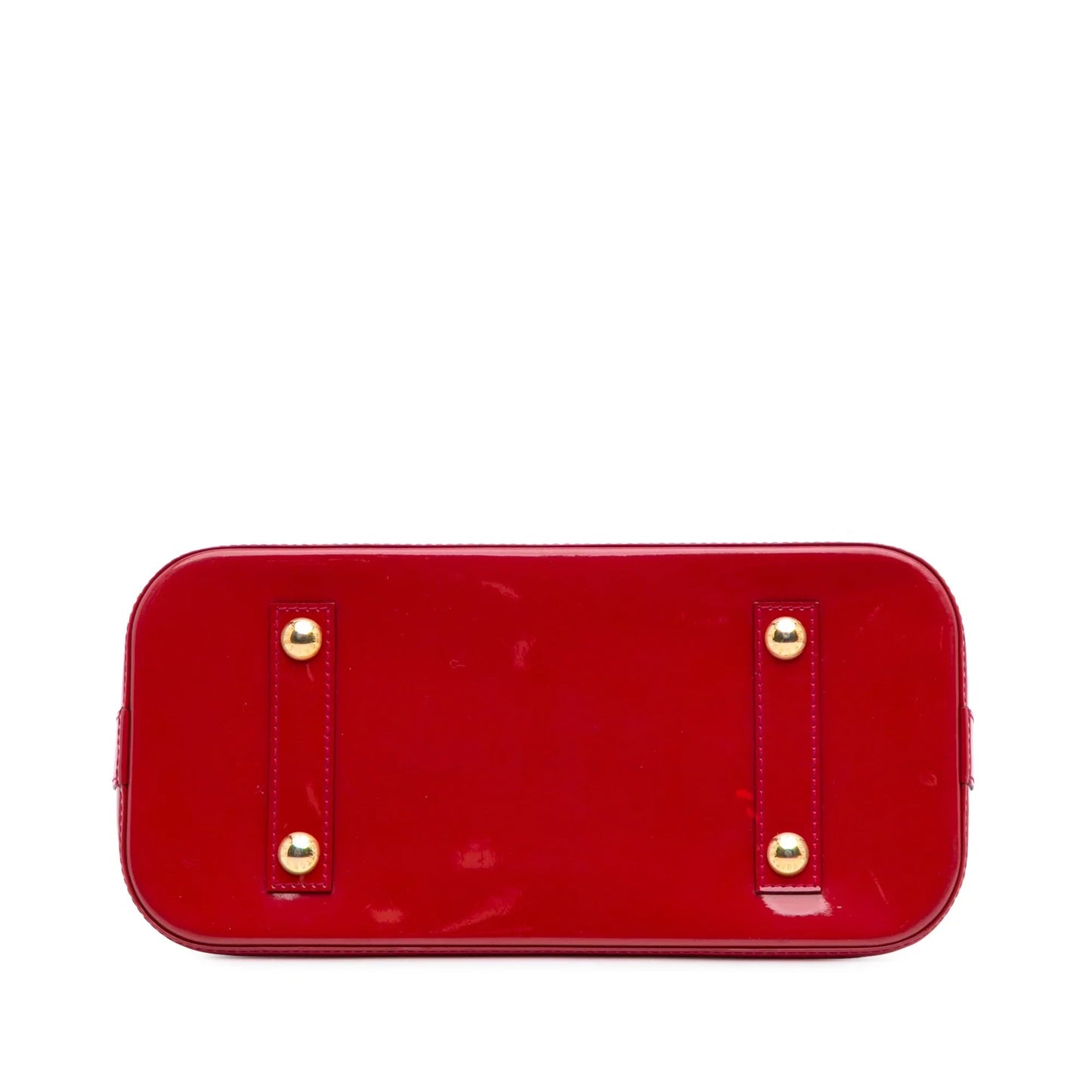 Red Louis Vuitton Monogram Vernis Alma PM Handbag