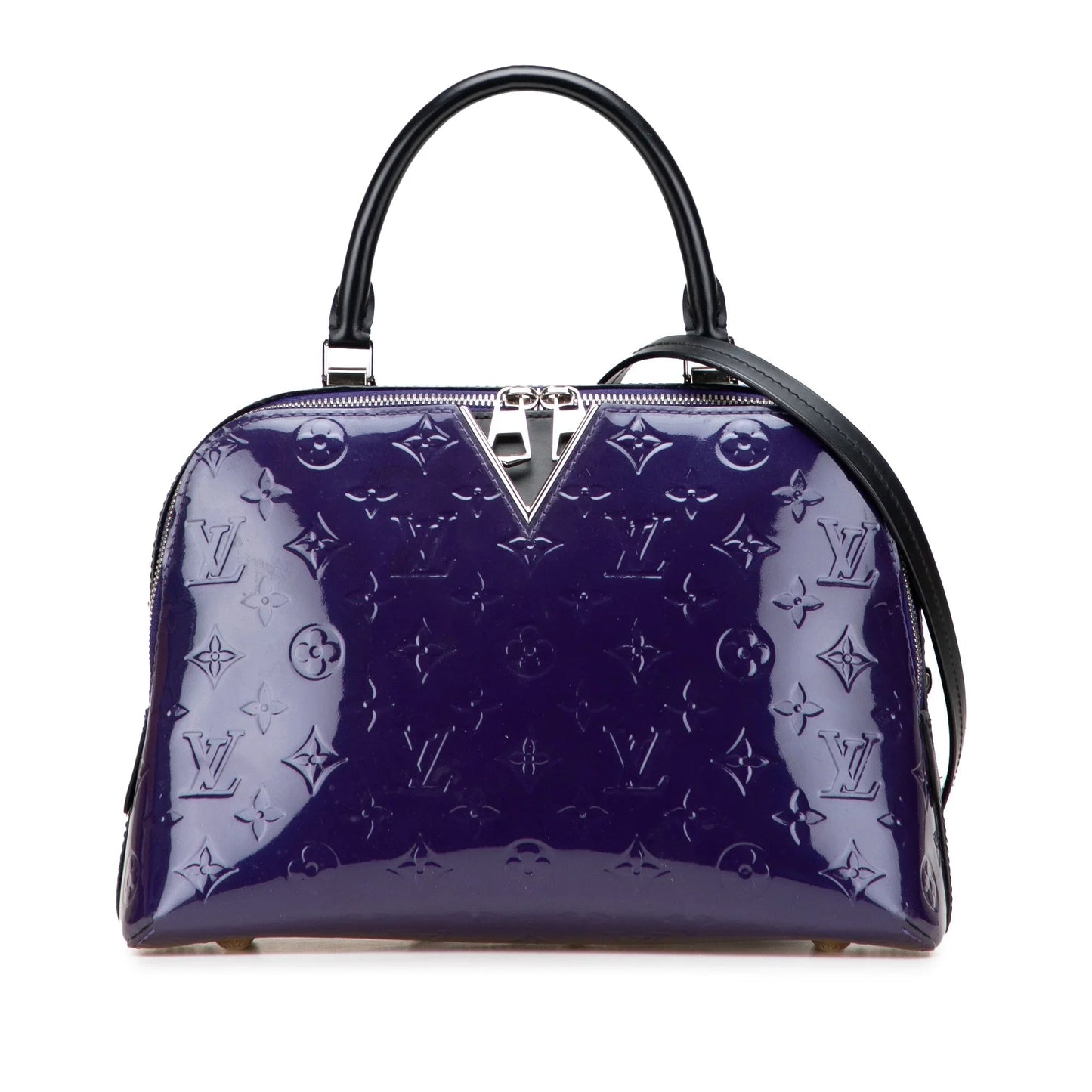 Purple Louis Vuitton Monogram Vernis Melrose Satchel