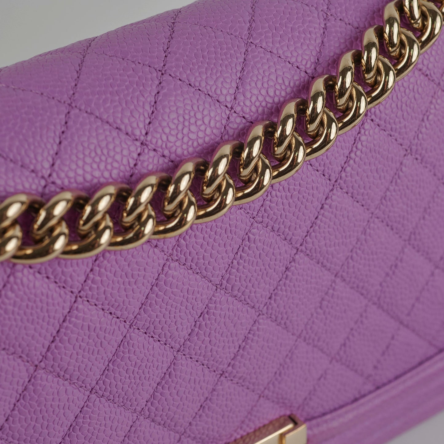 Chanel Old Medium Caviar Boy Purple