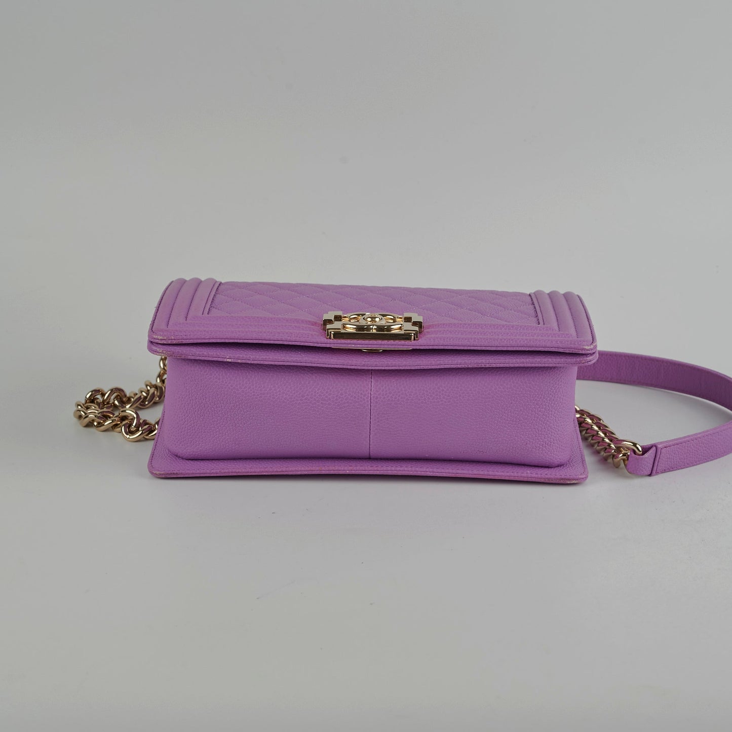 Chanel Old Medium Caviar Boy Purple