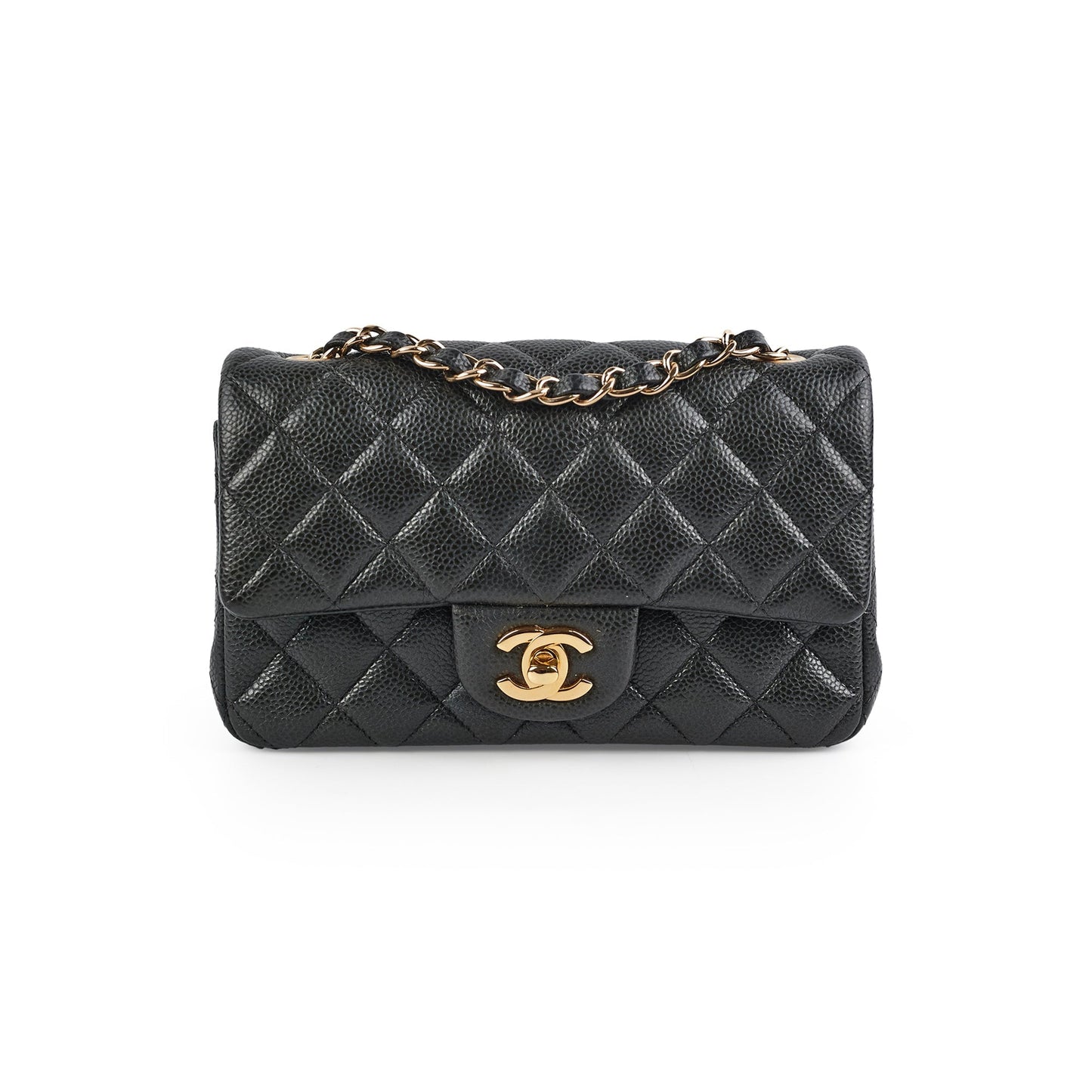 Chanel Mini Rectangular Dark Grey Caviar
