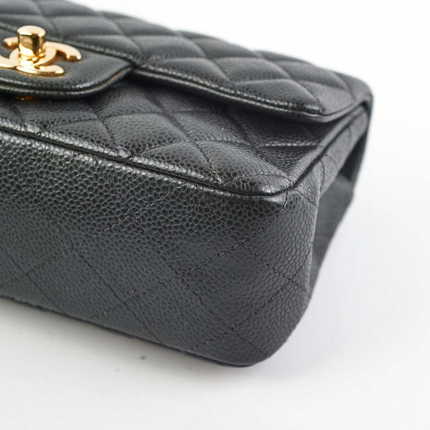 Chanel Mini Rectangular Dark Grey Caviar