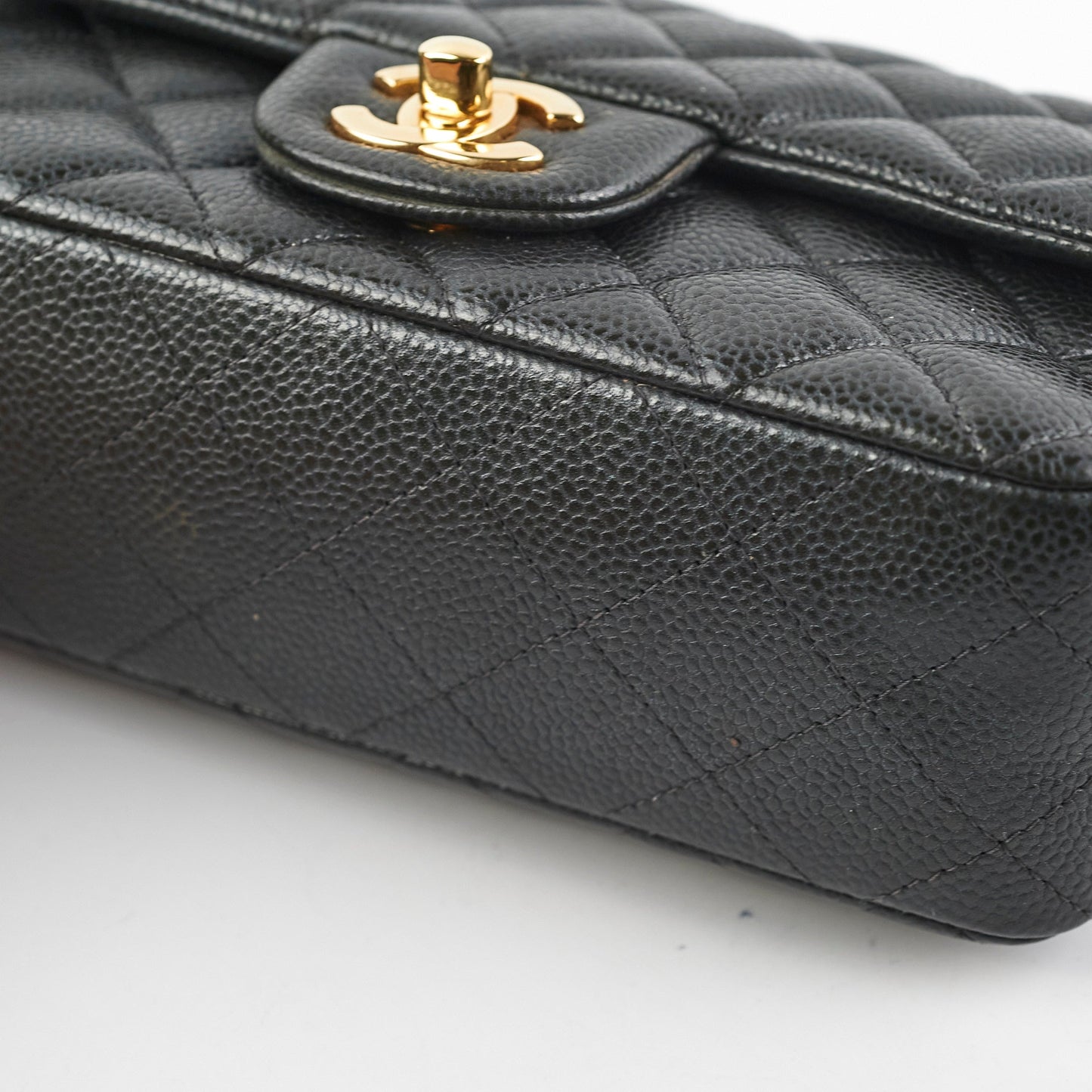 Chanel Mini Rectangular Dark Grey Caviar