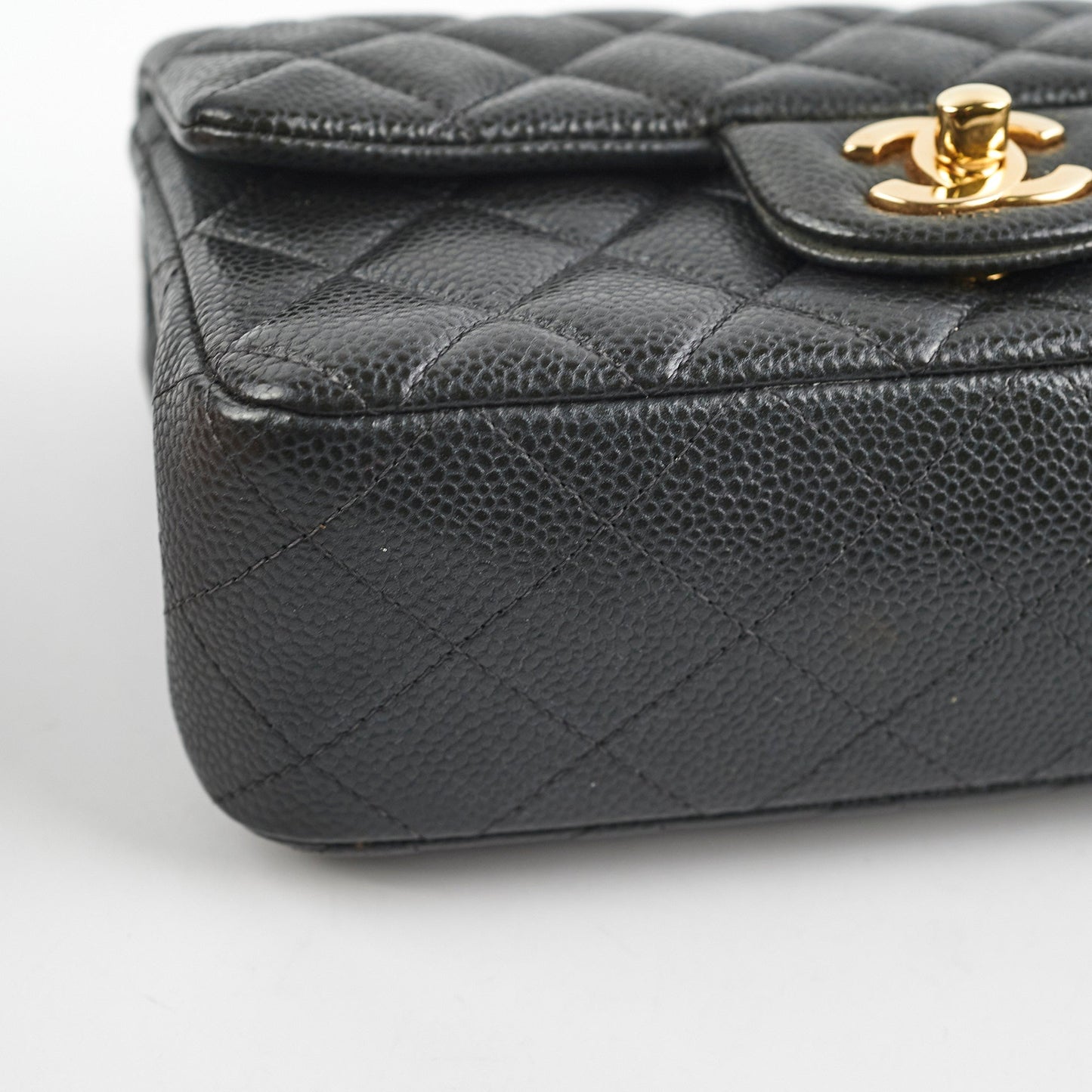Chanel Mini Rectangular Dark Grey Caviar