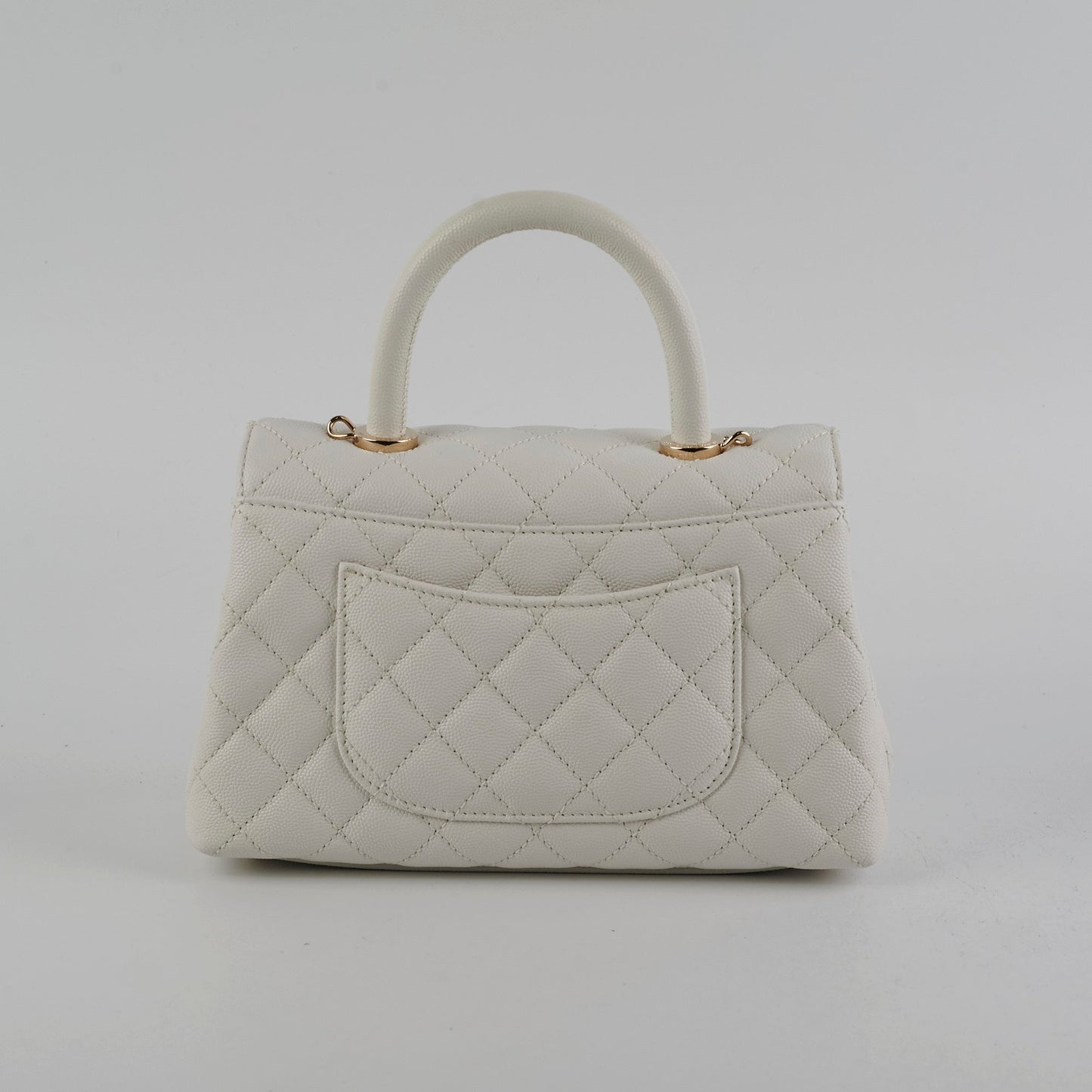 Chanel Coco Handle Small Caviar White