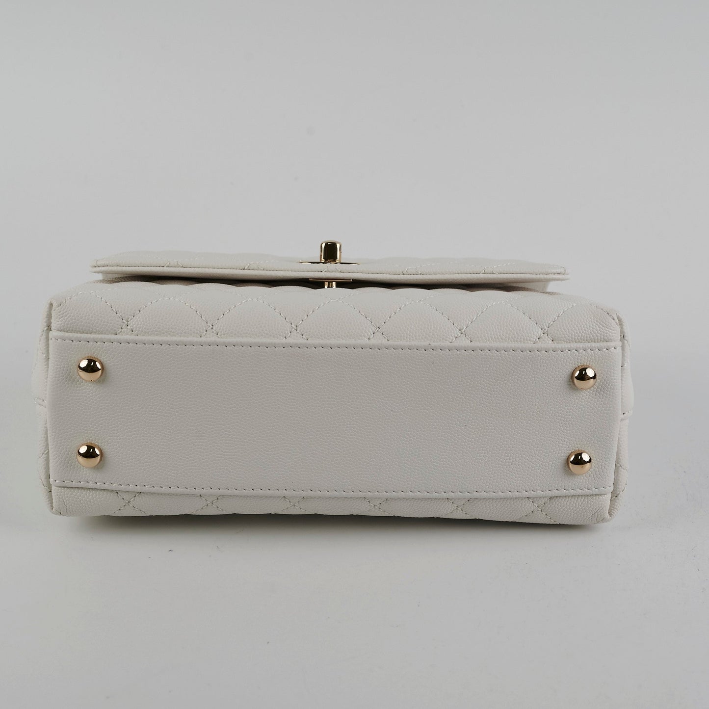 Chanel Coco Handle Small Caviar White
