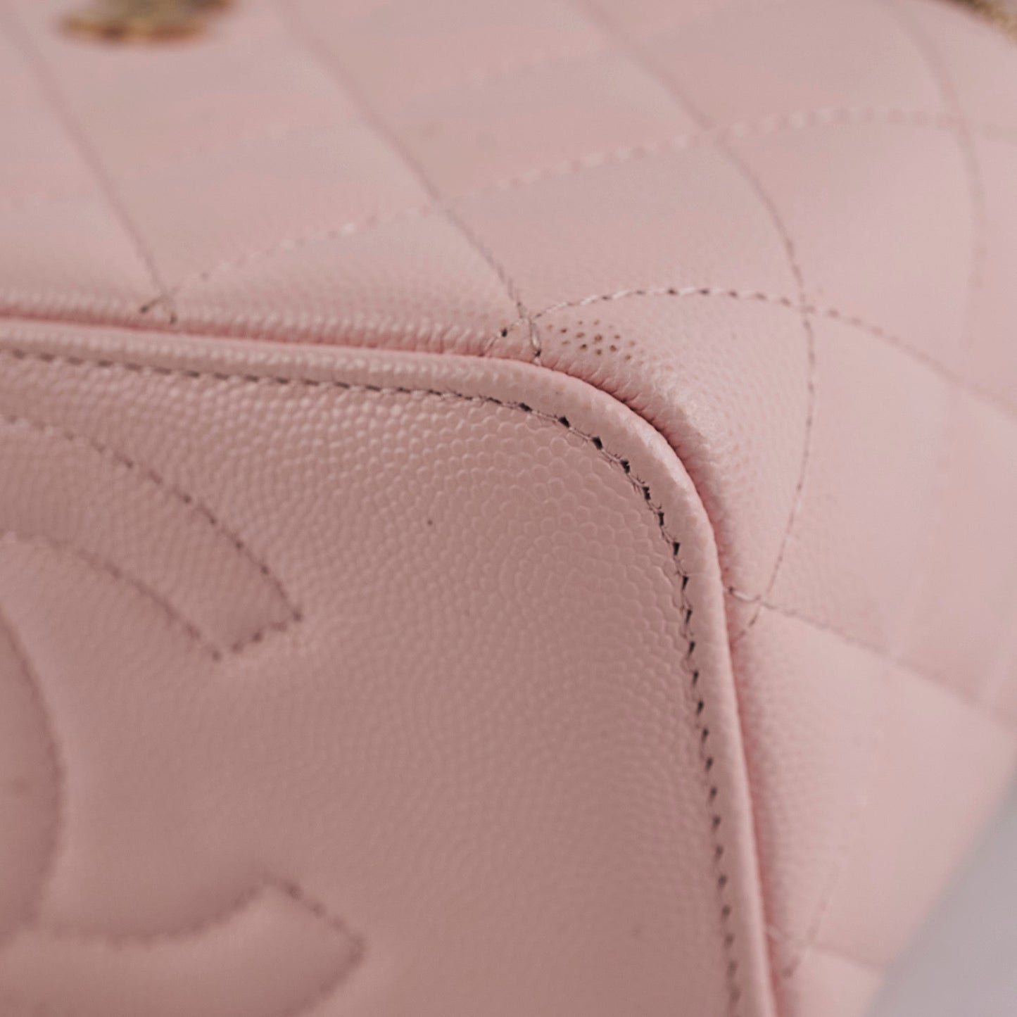 ITEM 34 - Chanel Pink Caviar Vanity Crossbody Bag