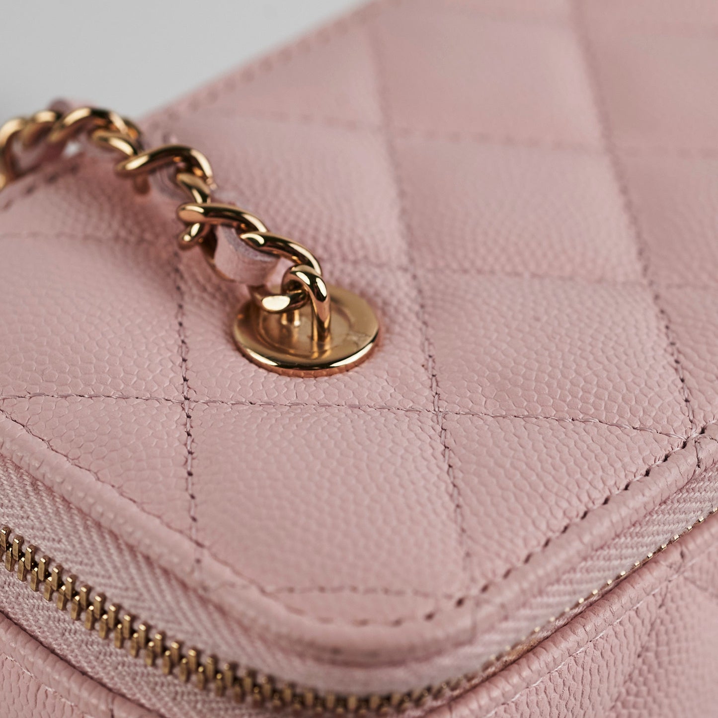 ITEM 34 - Chanel Pink Caviar Vanity Crossbody Bag