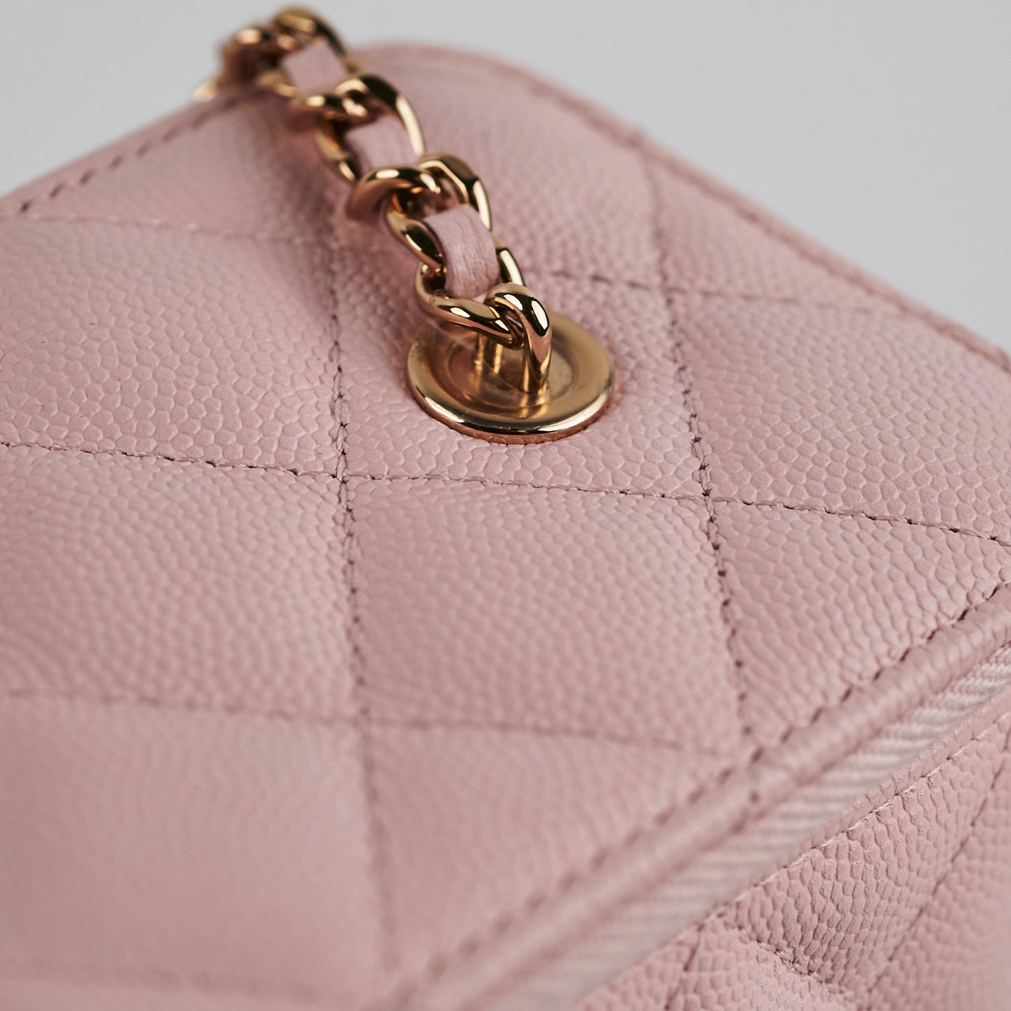 ITEM 34 - Chanel Pink Caviar Vanity Crossbody Bag