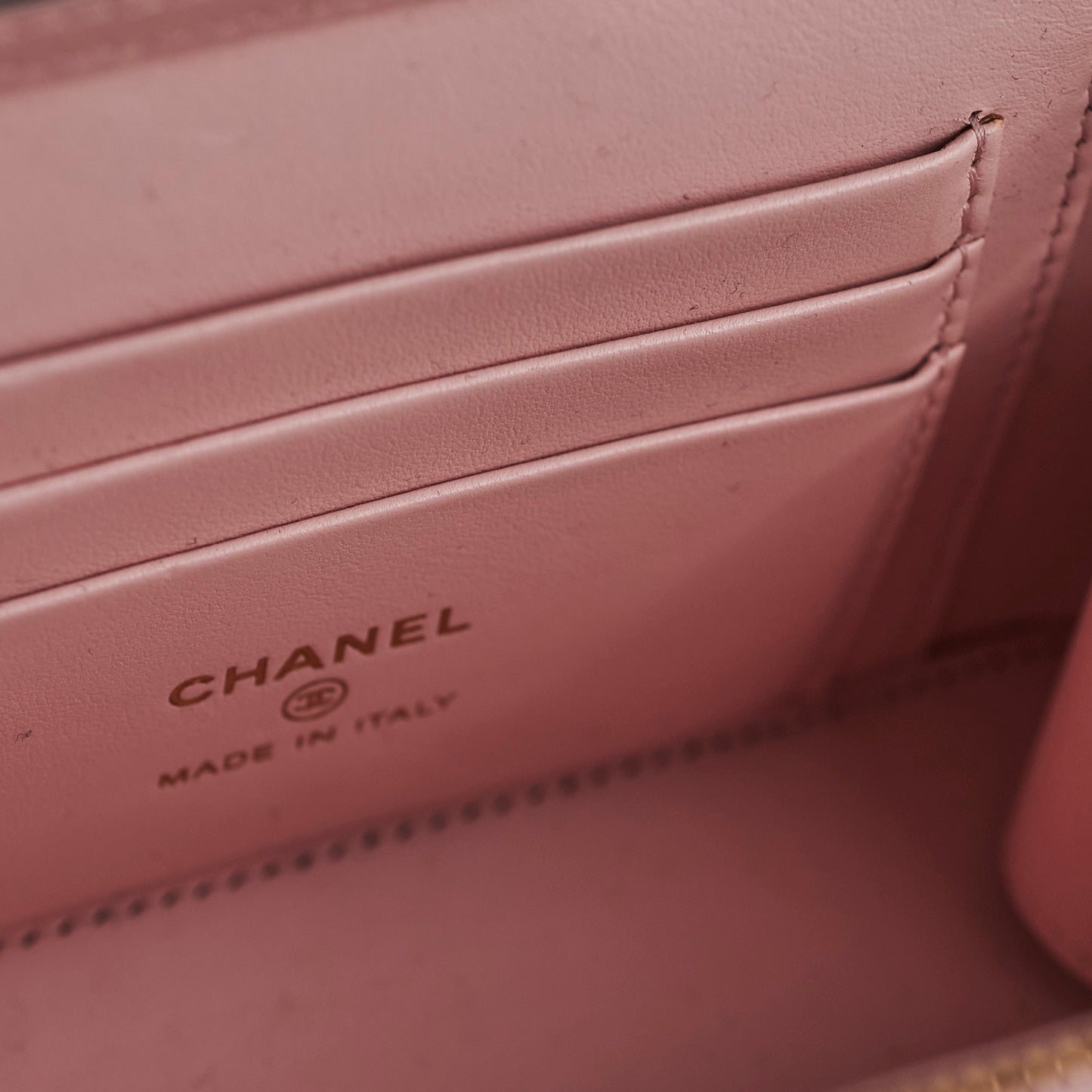 ITEM 34 - Chanel Pink Caviar Vanity Crossbody Bag