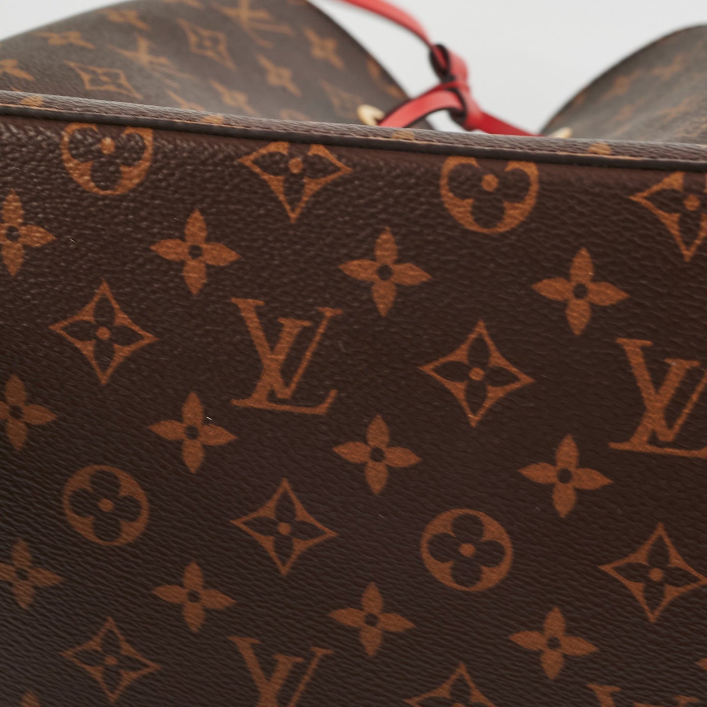 Louis Vuitton Neo Noe Red Monogram Shoulder Bag