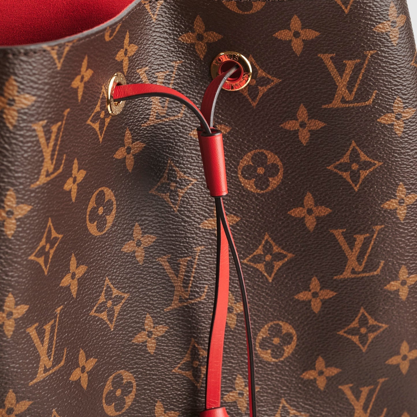 Louis Vuitton Neo Noe Red Monogram Shoulder Bag