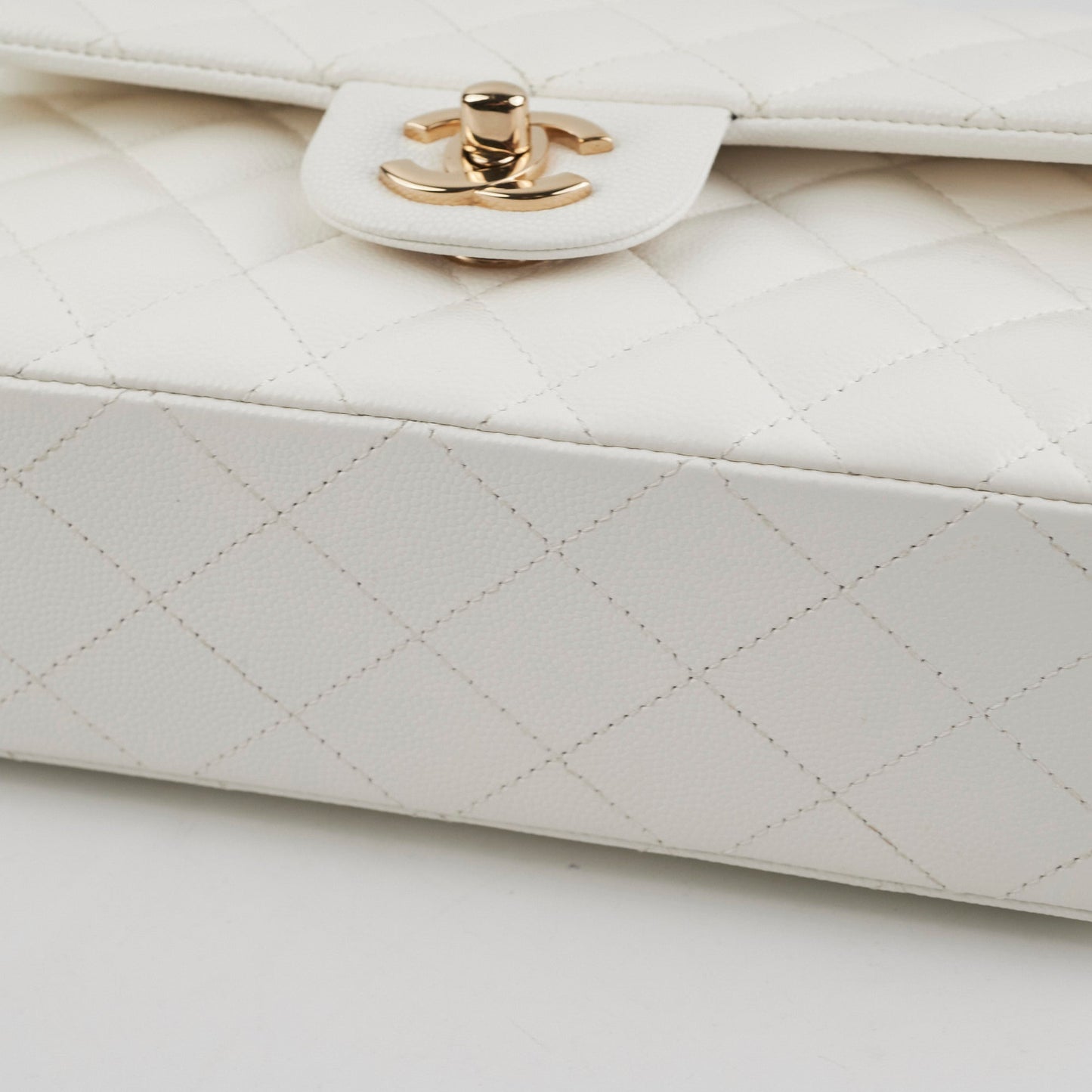 Chanel Classic Flap Small Caviar White