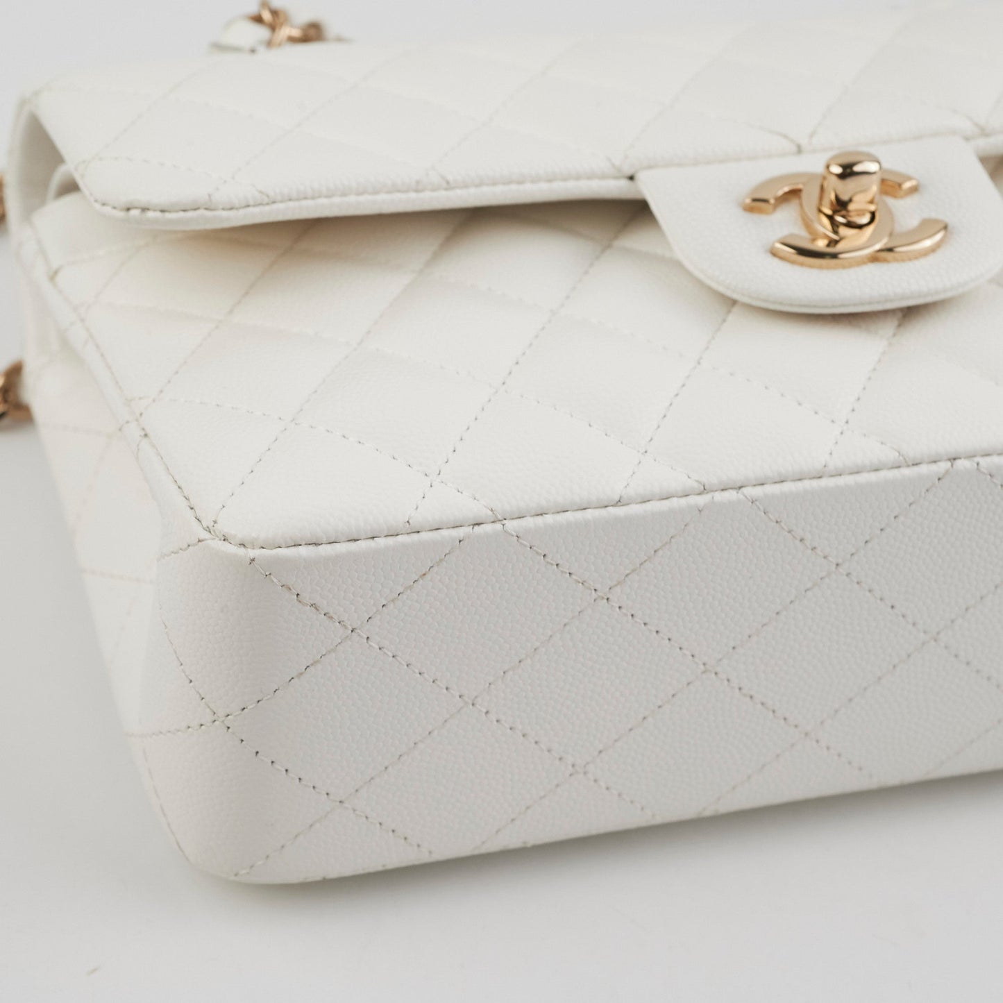 Chanel Classic Flap Small Caviar White