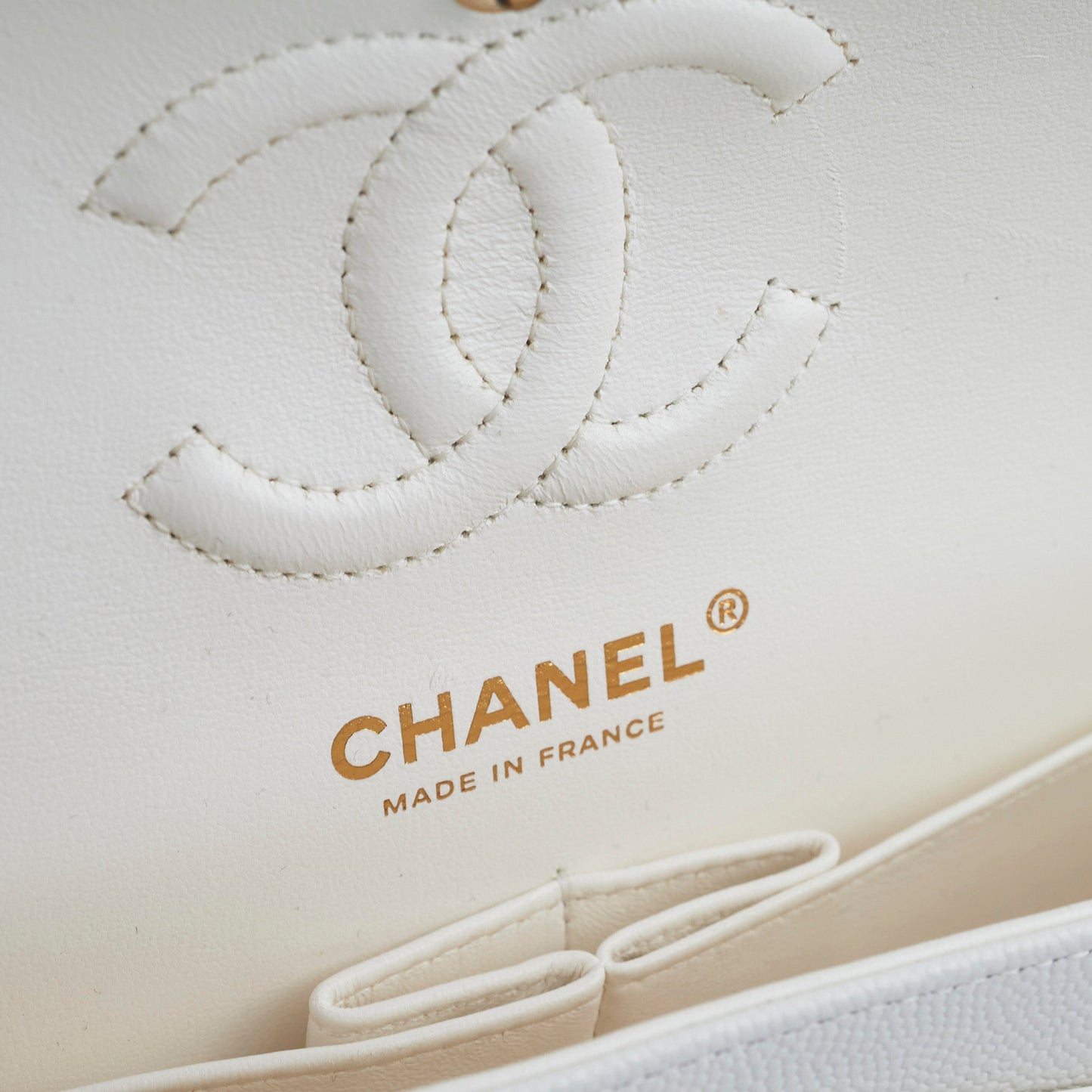 Chanel Classic Flap Small Caviar White