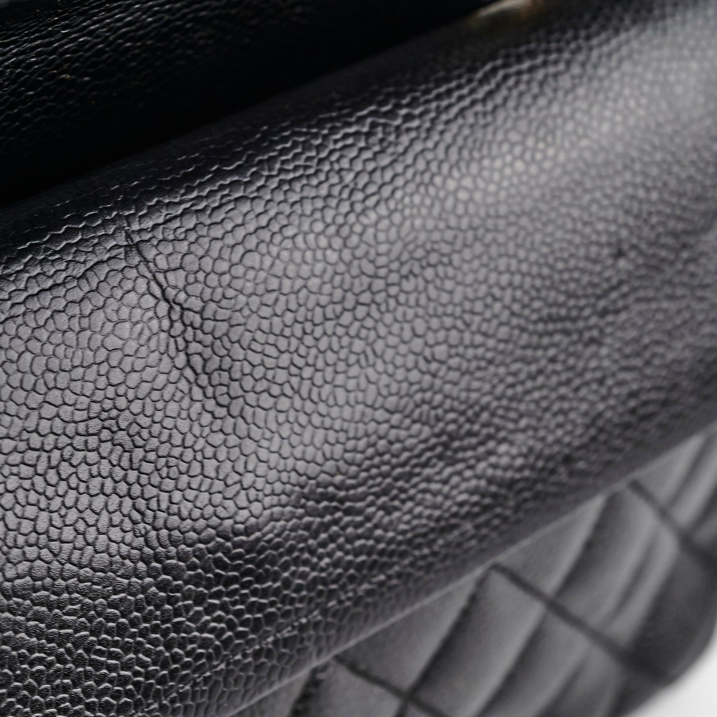 Chanel Caviar Medium/Large Double Classic Flap Black 24k Gold Plated Hardware
