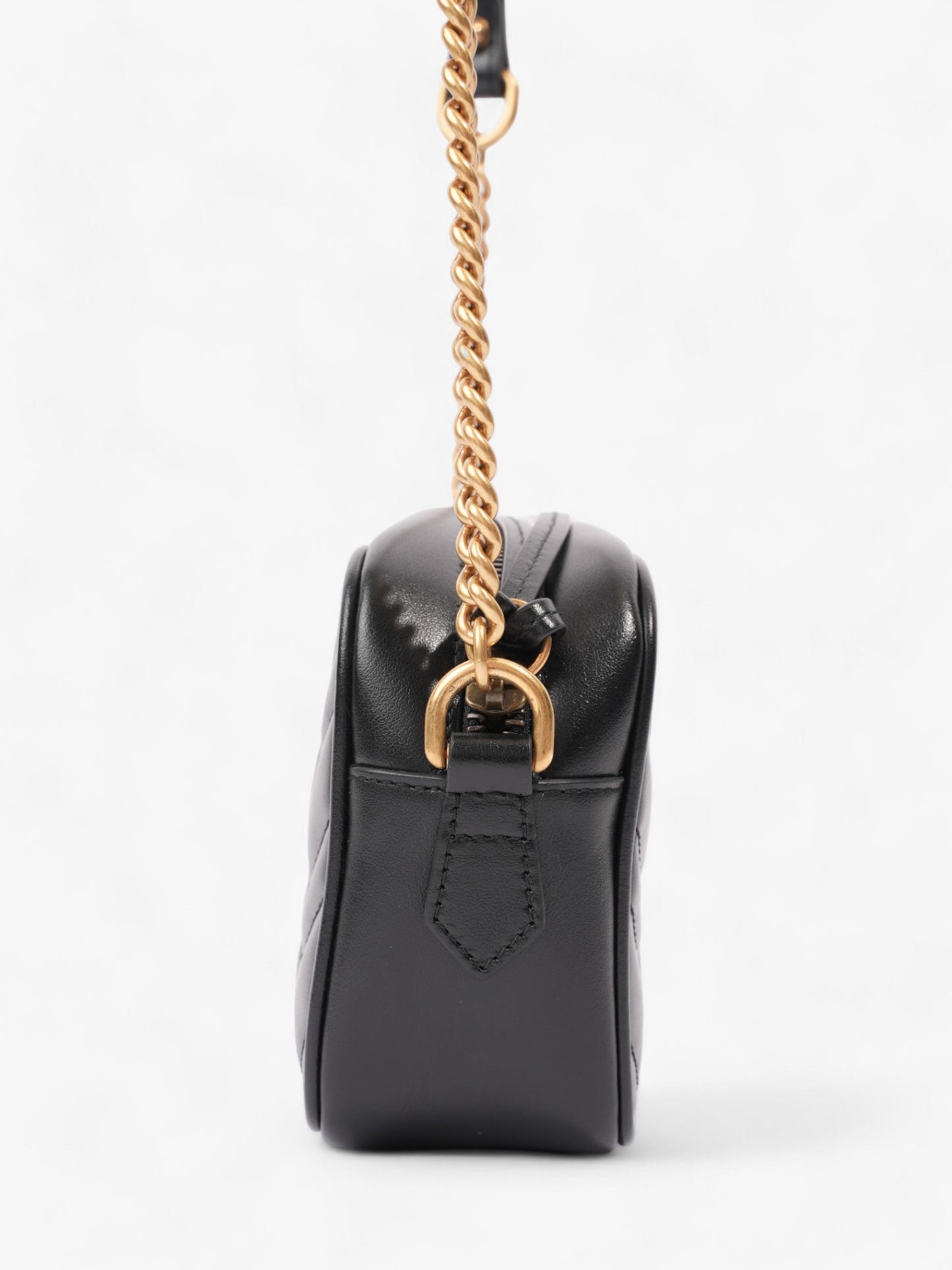 Gucci GG Marmont Black Matelasse Leather Mini