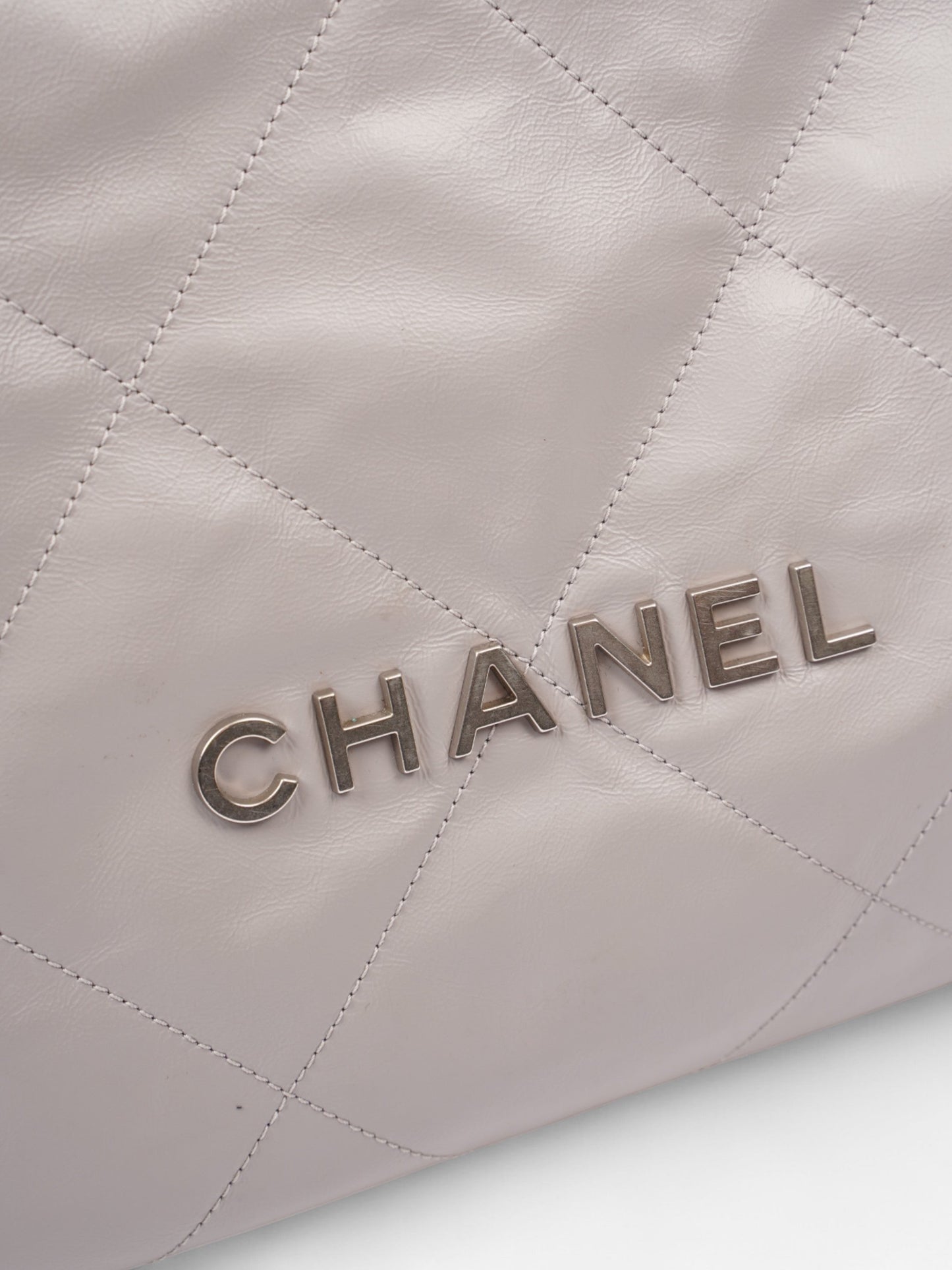 Chanel 22 Grey Calfskin Leather Medium