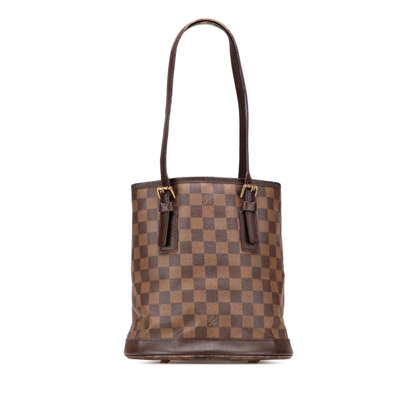 Brown Louis Vuitton Damier Ebene Marais Bucket Bag