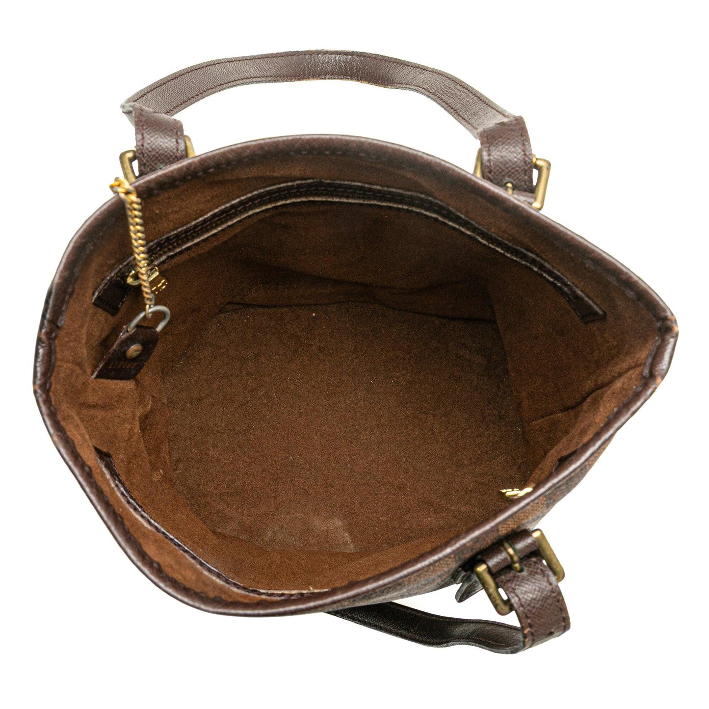 Brown Louis Vuitton Damier Ebene Marais Bucket Bag